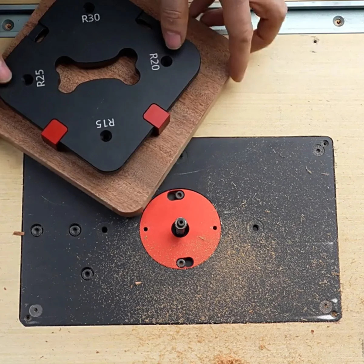 4in1 Router Corner Radius Jig Aluminum Template Arc Angle Woodworking Tool Guide