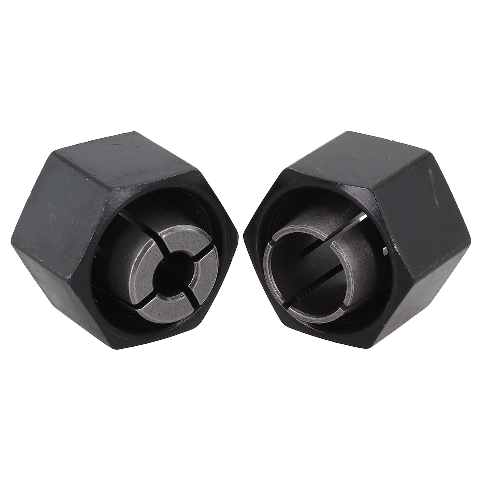 Robust Metal Router Collet Pair in Sizes of 6 35mm and 12mm Compatible Parts