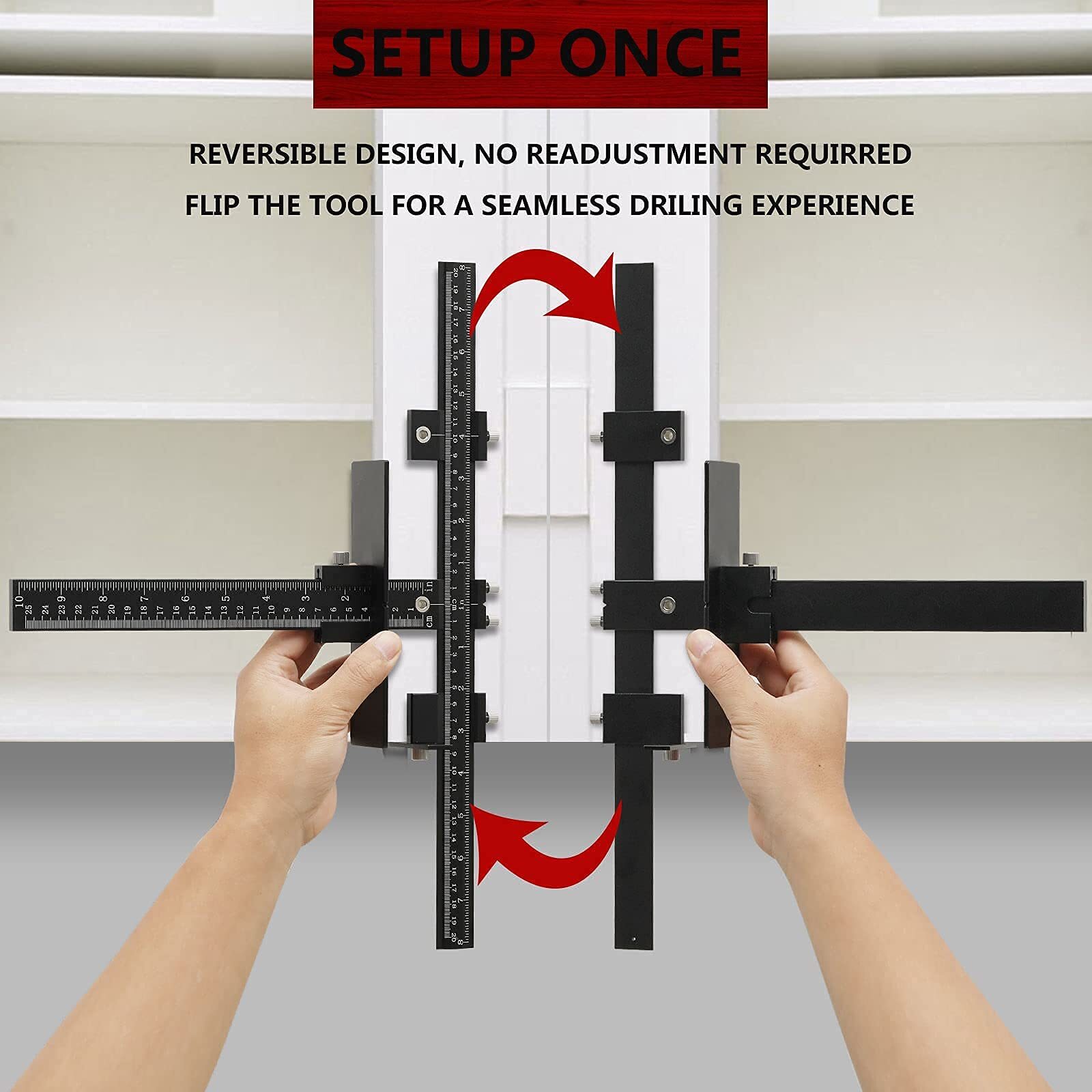 Cabinet Hardware Jig All Aluminum AlloyAdjustable Drill Guide Template Tool f…