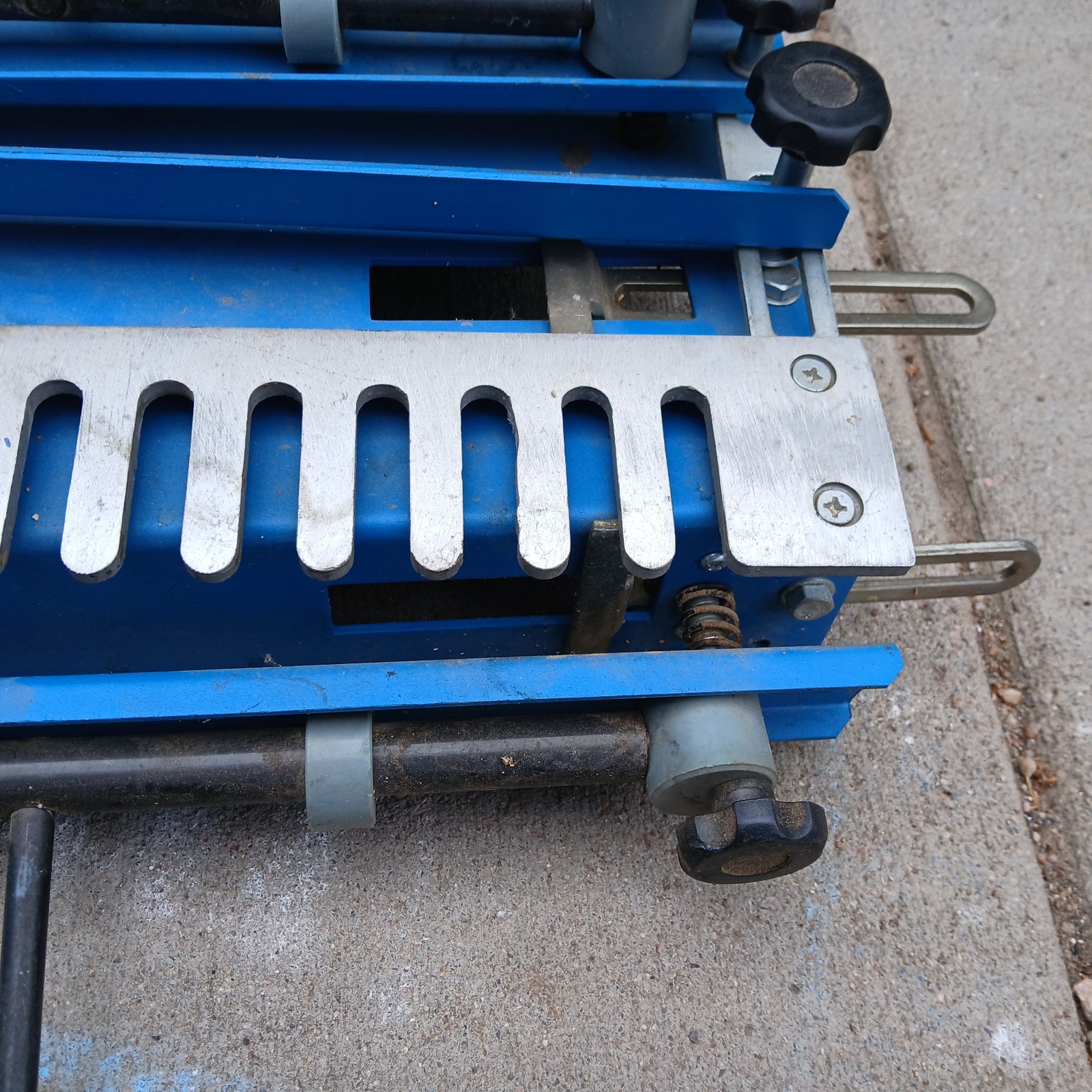 Central Machinery Dovetail Fixture Jig Router Template Blue Vtg 20” 1/2″