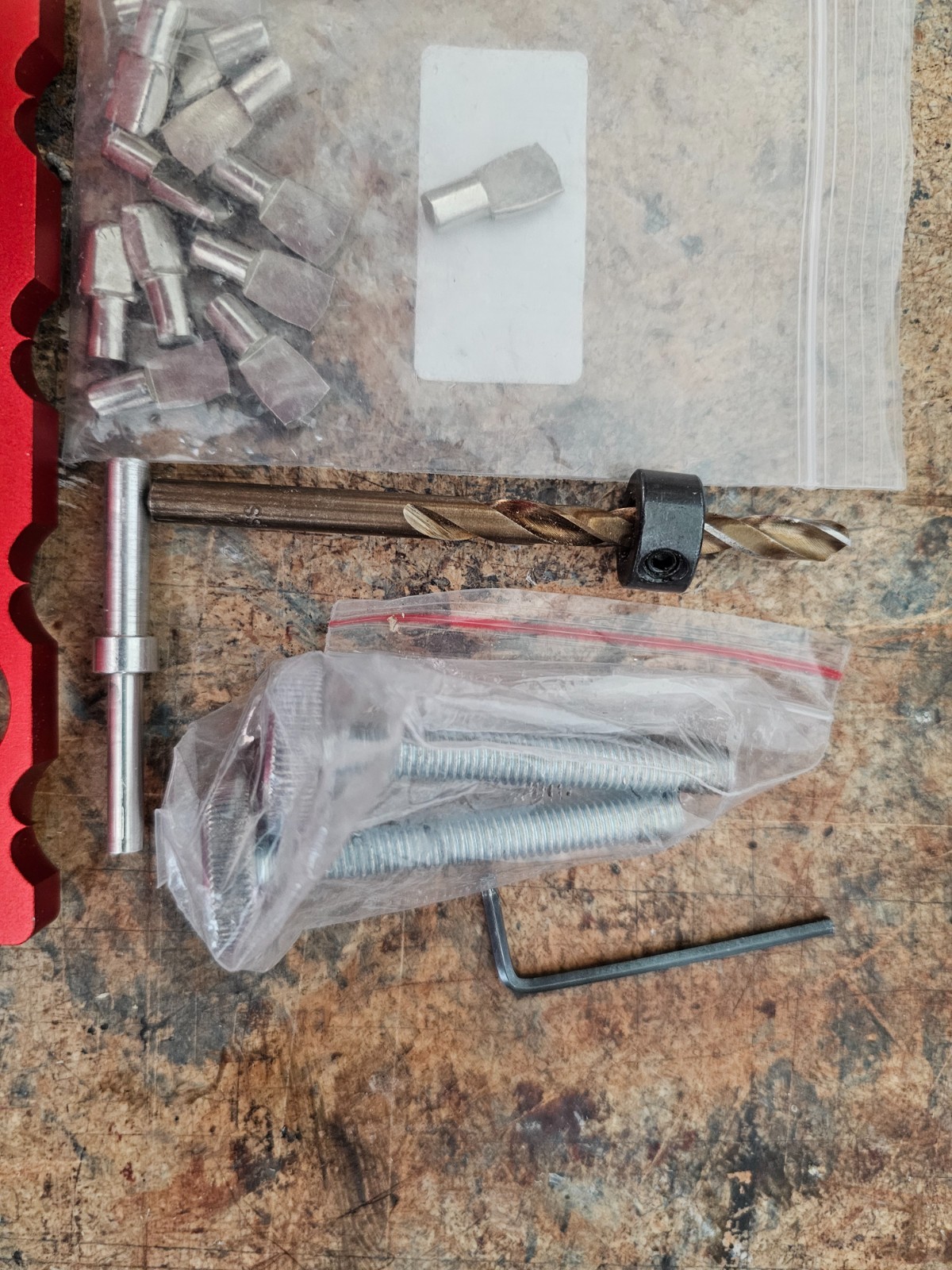Shelf Pin Jig 1/4 Inch 5mm Shelf Pin Drilling Guide Precise Cabinet w/ Pins
