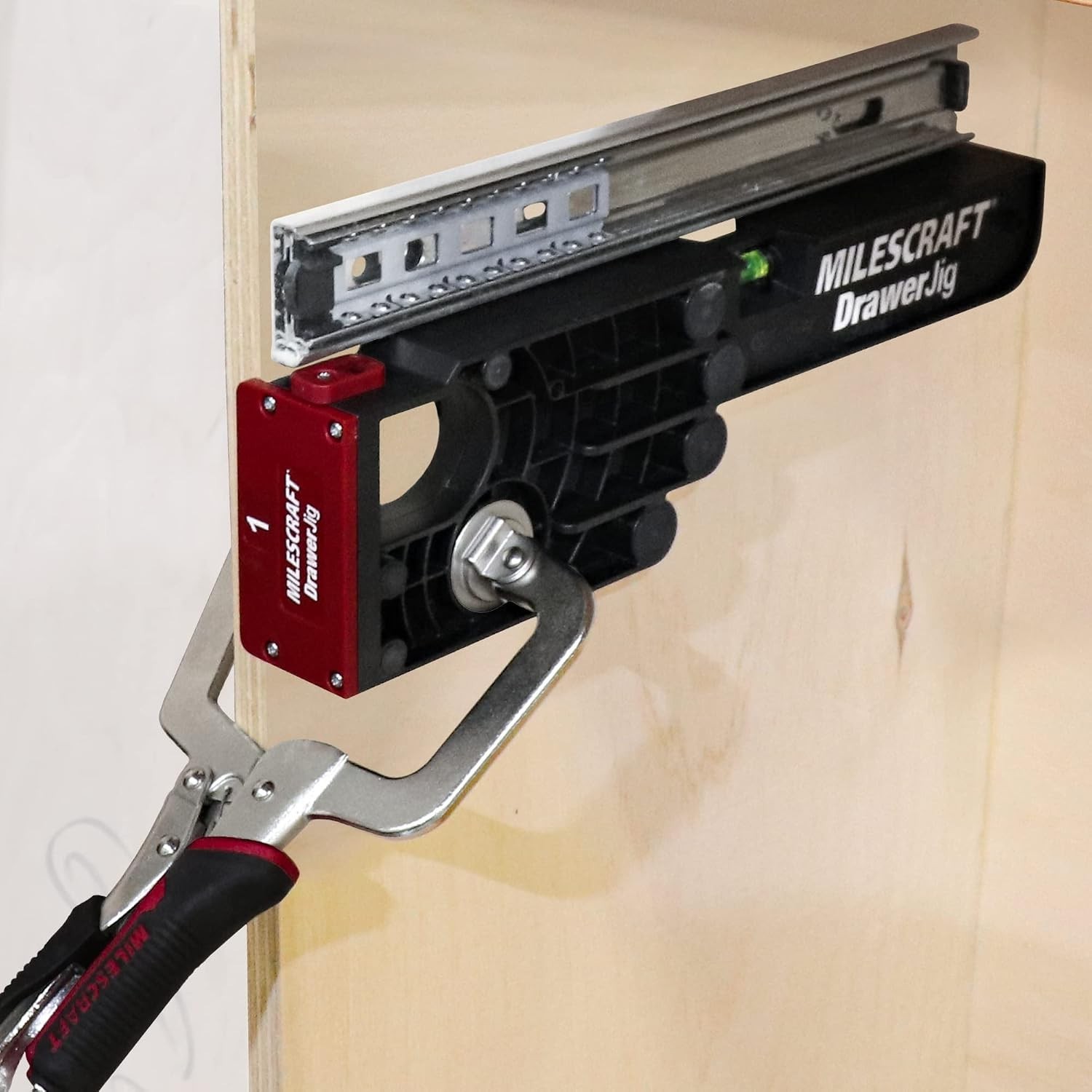 1341 Drawer Jig – Reversible Jigs for Easy Drawer Installation, Built in leve…