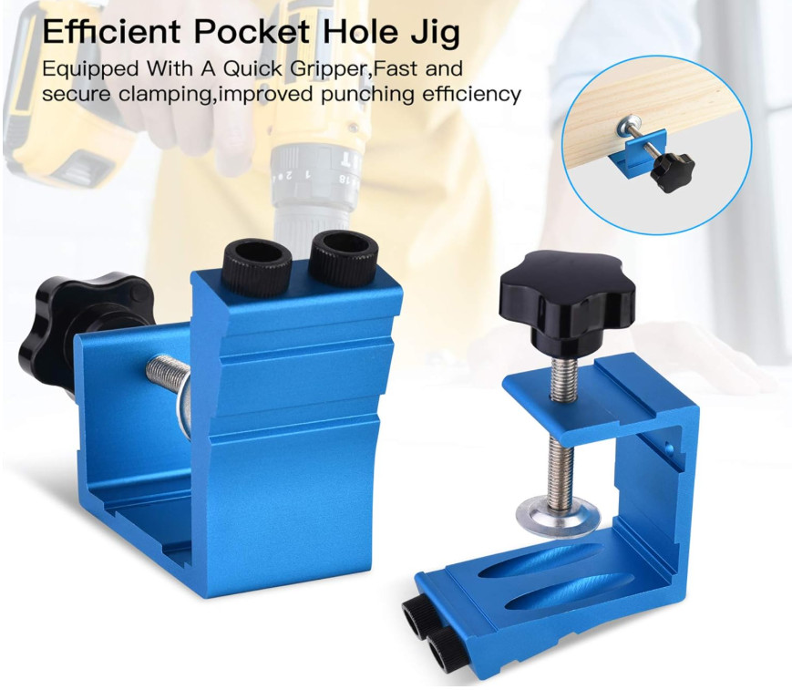 Kit unión guía para agujeros ocultos con broca y tornillos de carpintería, Nuevo