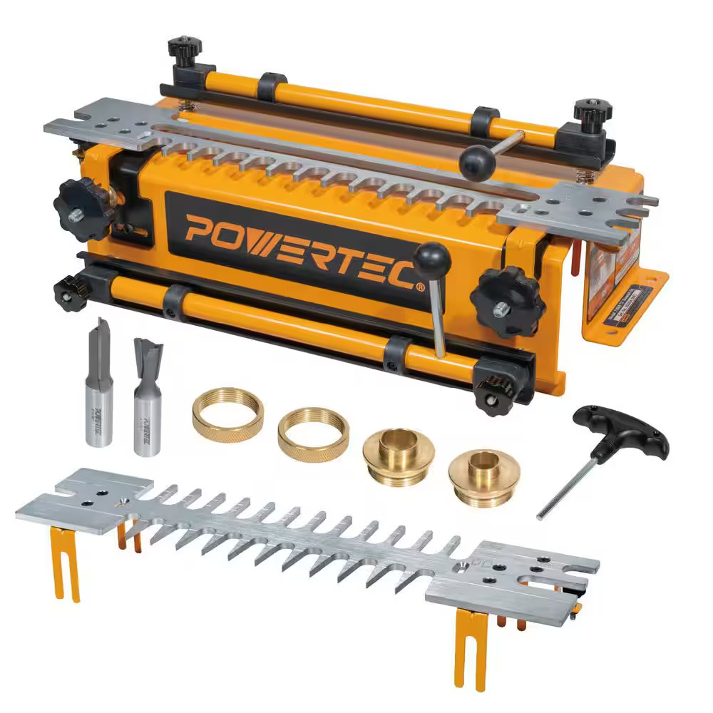 12 In. Dovetail Jig with Templates, Router Bits, and Guide Bushing for Dovetail,