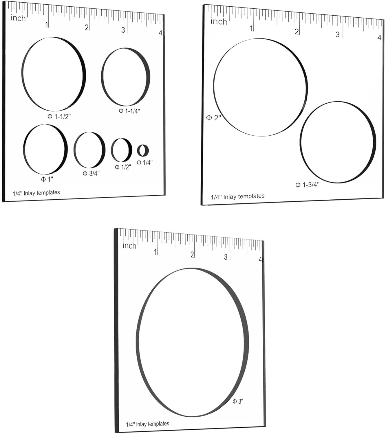 9 in 3 Router Template for Woodworking,Circle Templates for Woodworking,Decorati