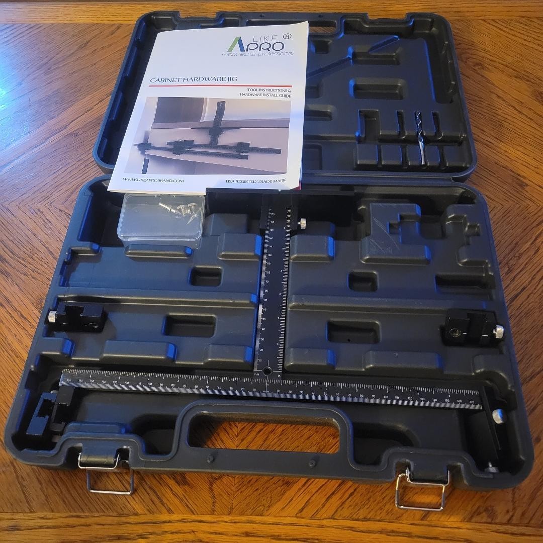 PRO Basic Black Aluminum Cabinet Hardware Jig With Cased & Bit