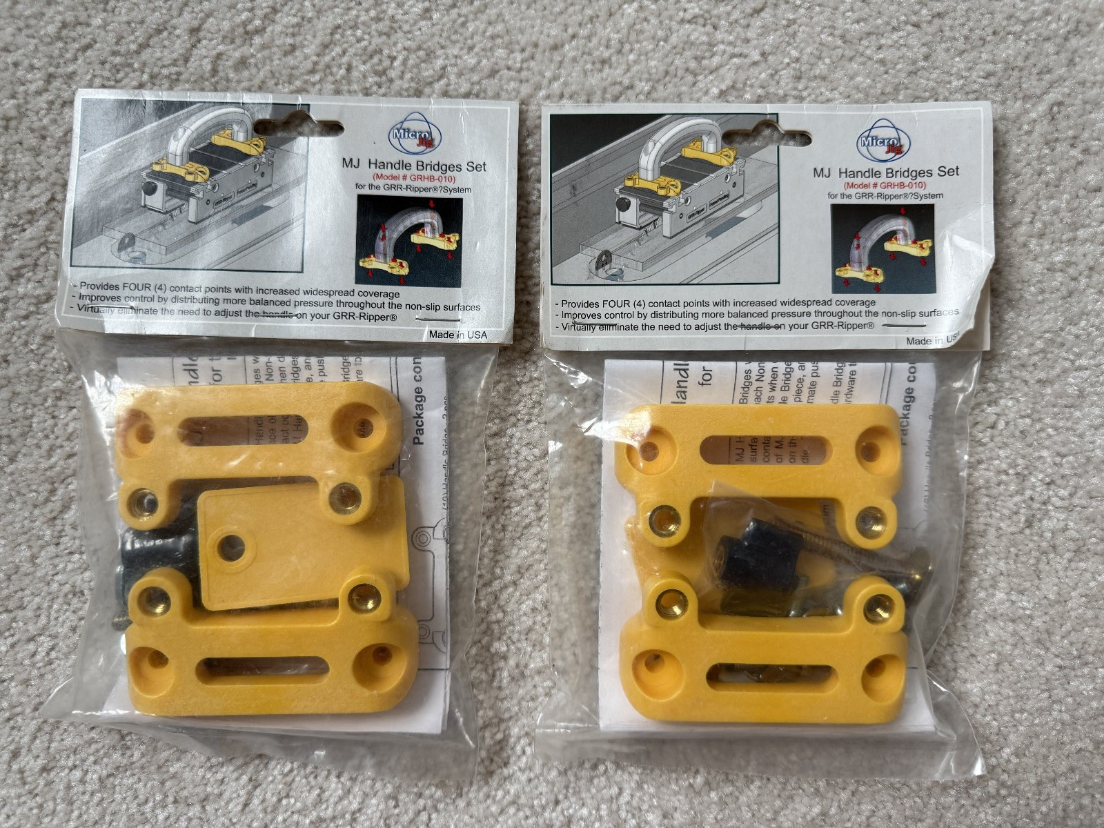 Lot of 2 Microjig GRR-RIPPER Handle Bridge Kits