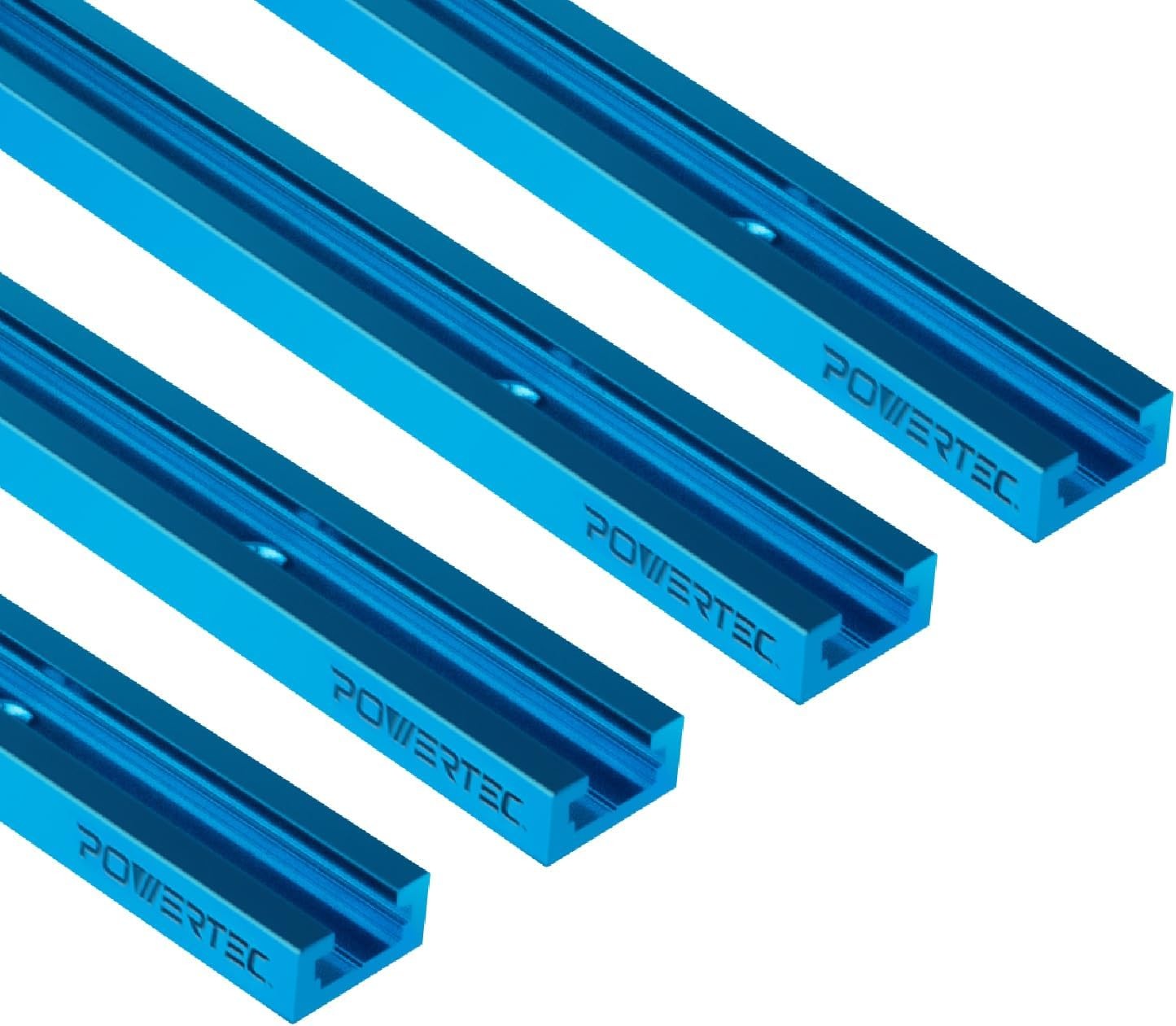 36 Inch Universal T-Track with Predrilled Holes, 4 Pack for Woodworking Jigs