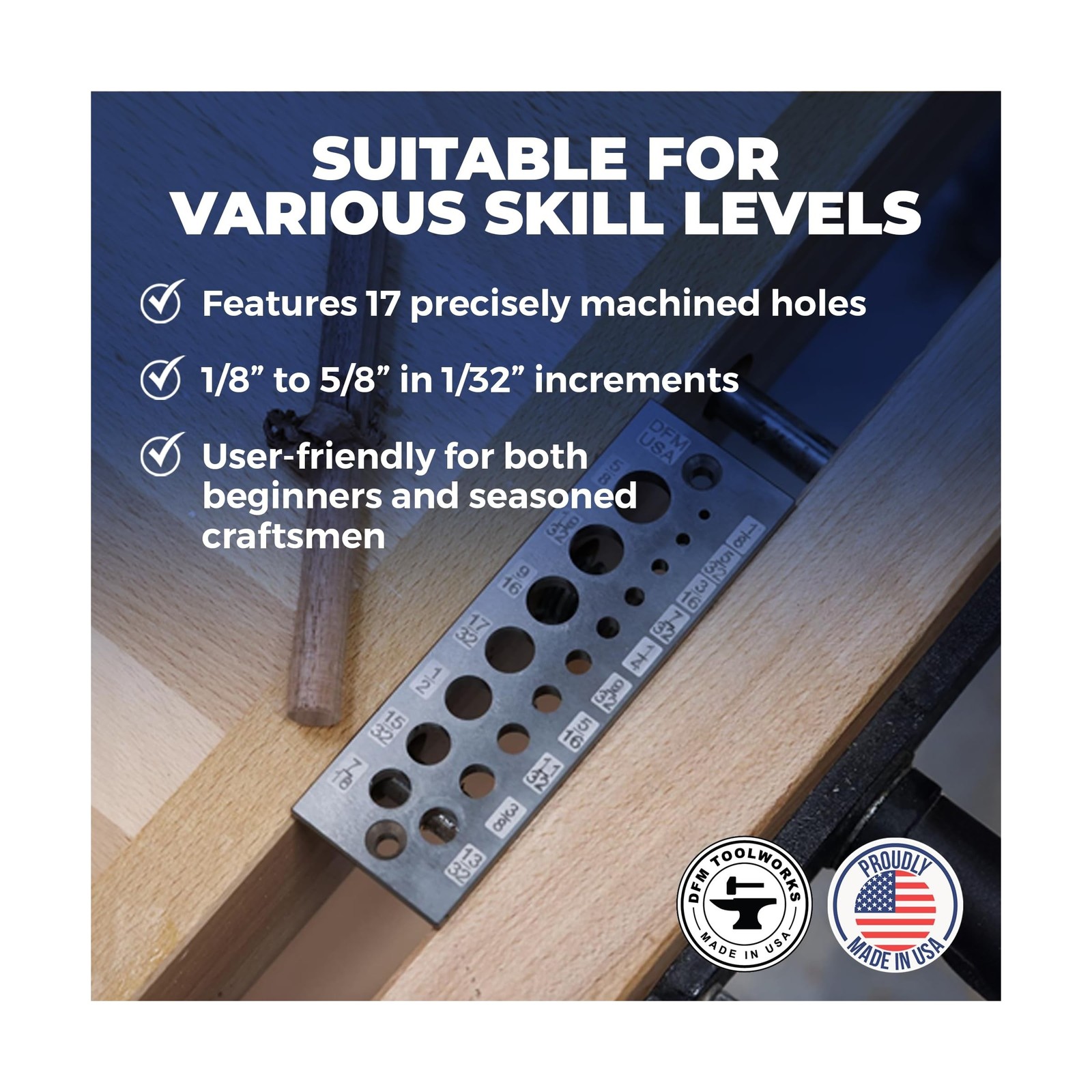 Doweling Tool – Premium Dowel Maker Tool, Versatile Dowel Plate, High-Grade A…