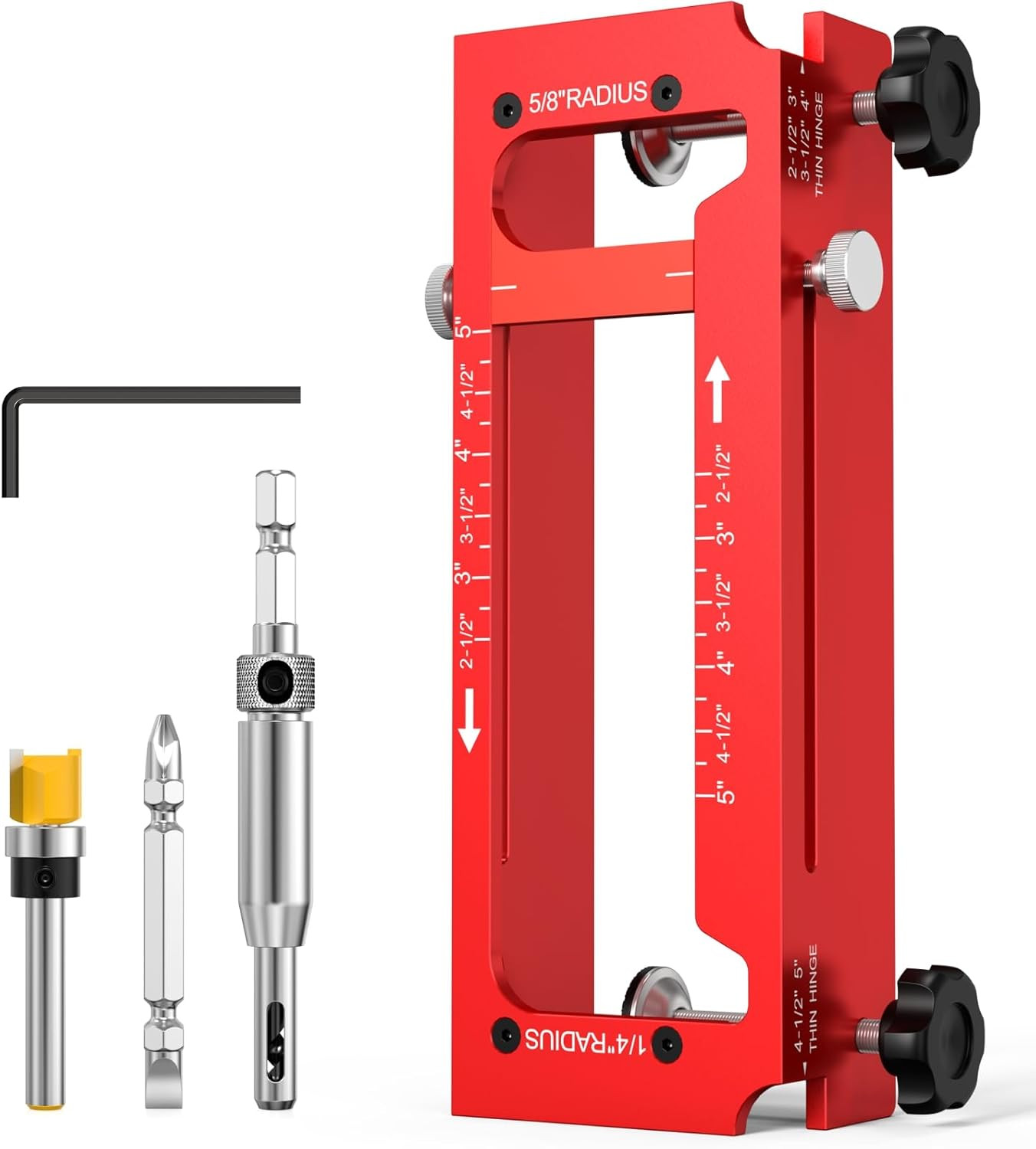Door Hinge Jig Aluminum Alloy Adjustable Mortise Jig – Router Template Kit