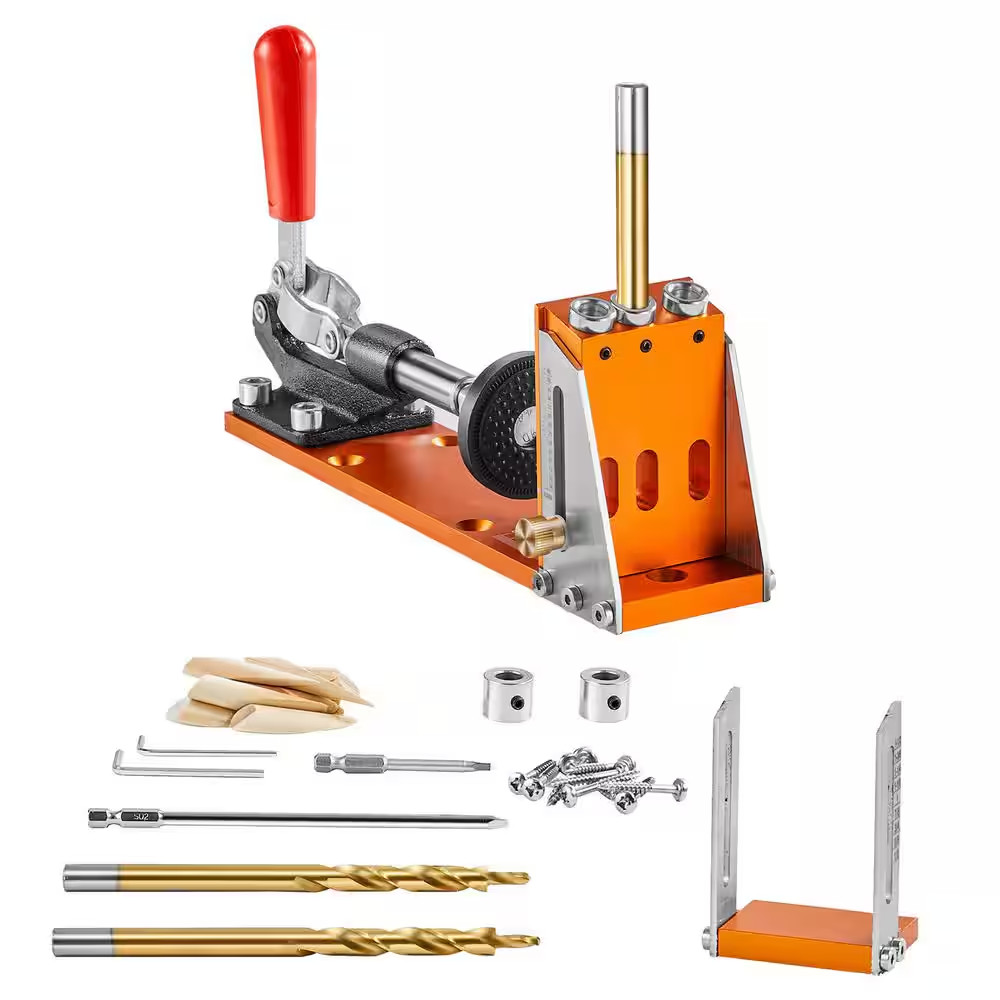 Skyshalo Pocket Hole Jig Kit Pocket Hole Jig System W Step Drills Stop Rings Wre