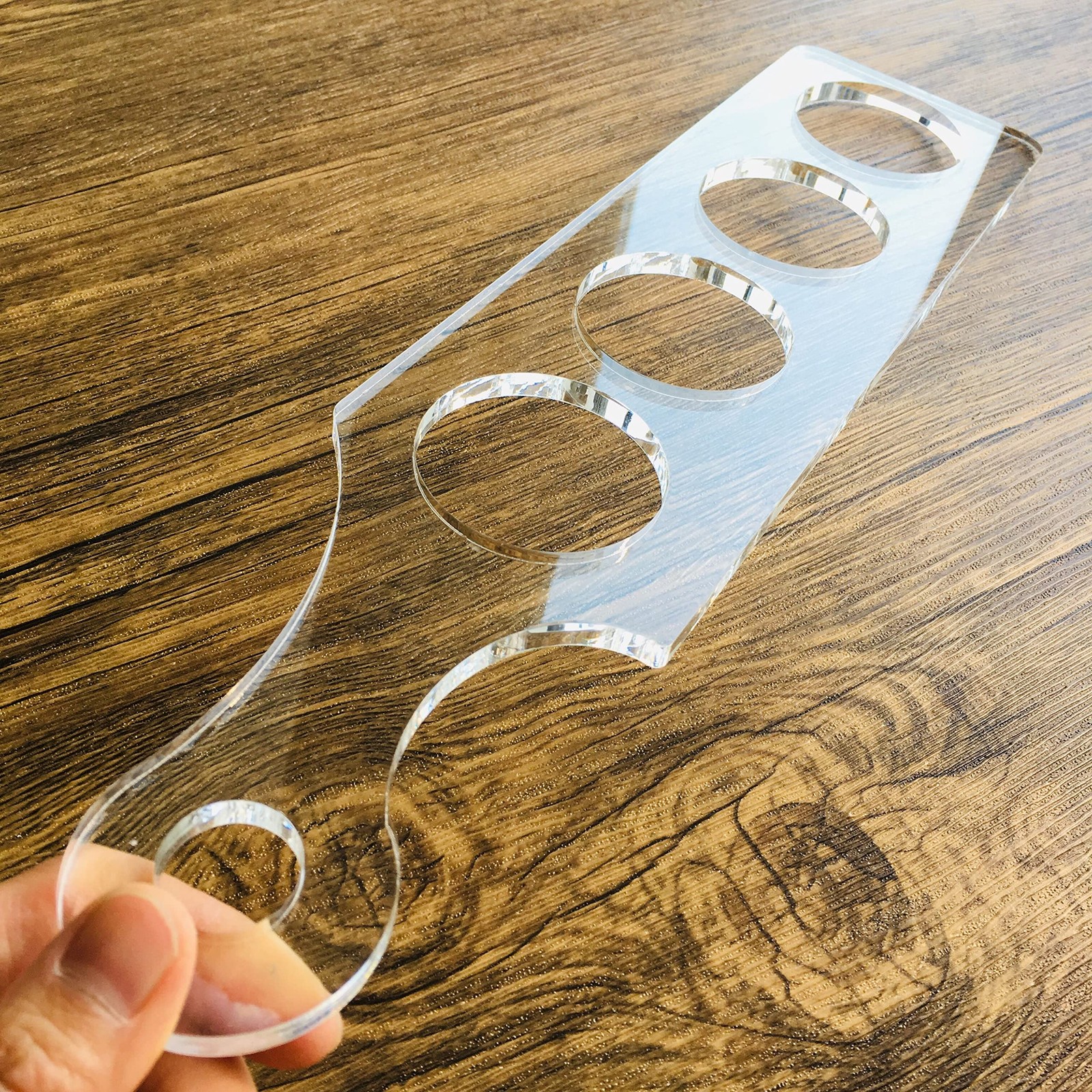 Clear Acrylic Flight Paddle Template, Woodworking Router Template, Modern Bee…