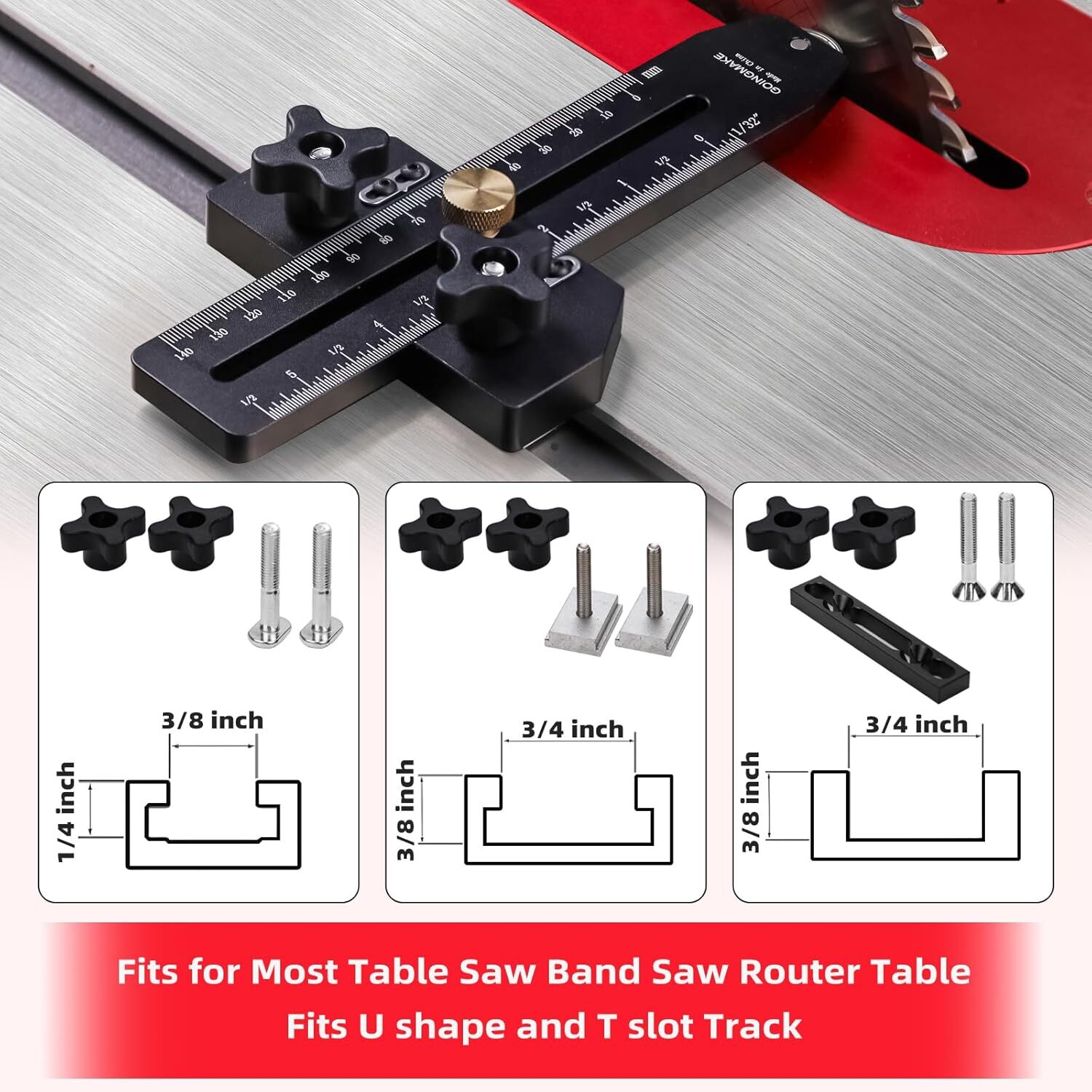 Thin Rip Jig Table Saw Jig Guide for Making Repetitive Narrow Thin Strip Cuts Wo