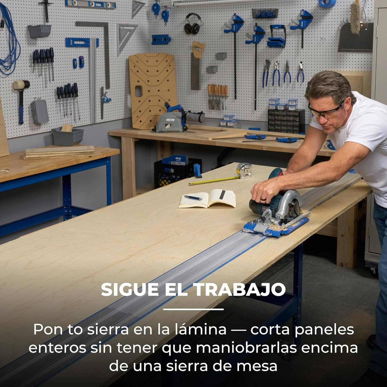 Kreg KMA3700 Accu-Cut XL – Universal Track Saw Guide System – Cuts up to 100″ Lo
