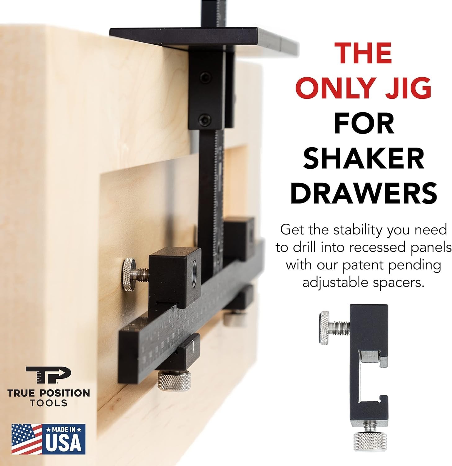 Cabinet Hardware Jig – Made in USA – Most Accurate Tool for Knobs and Pulls – Ha
