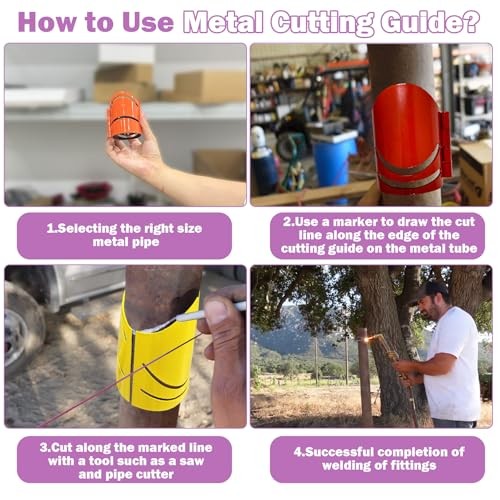 Metal Pipe Cutting Guide Kit :1-5/8″ 1-7/8″ 2-3/8″ 2-7/8″ 3-1/2″ 4-1/2″ | Pipe