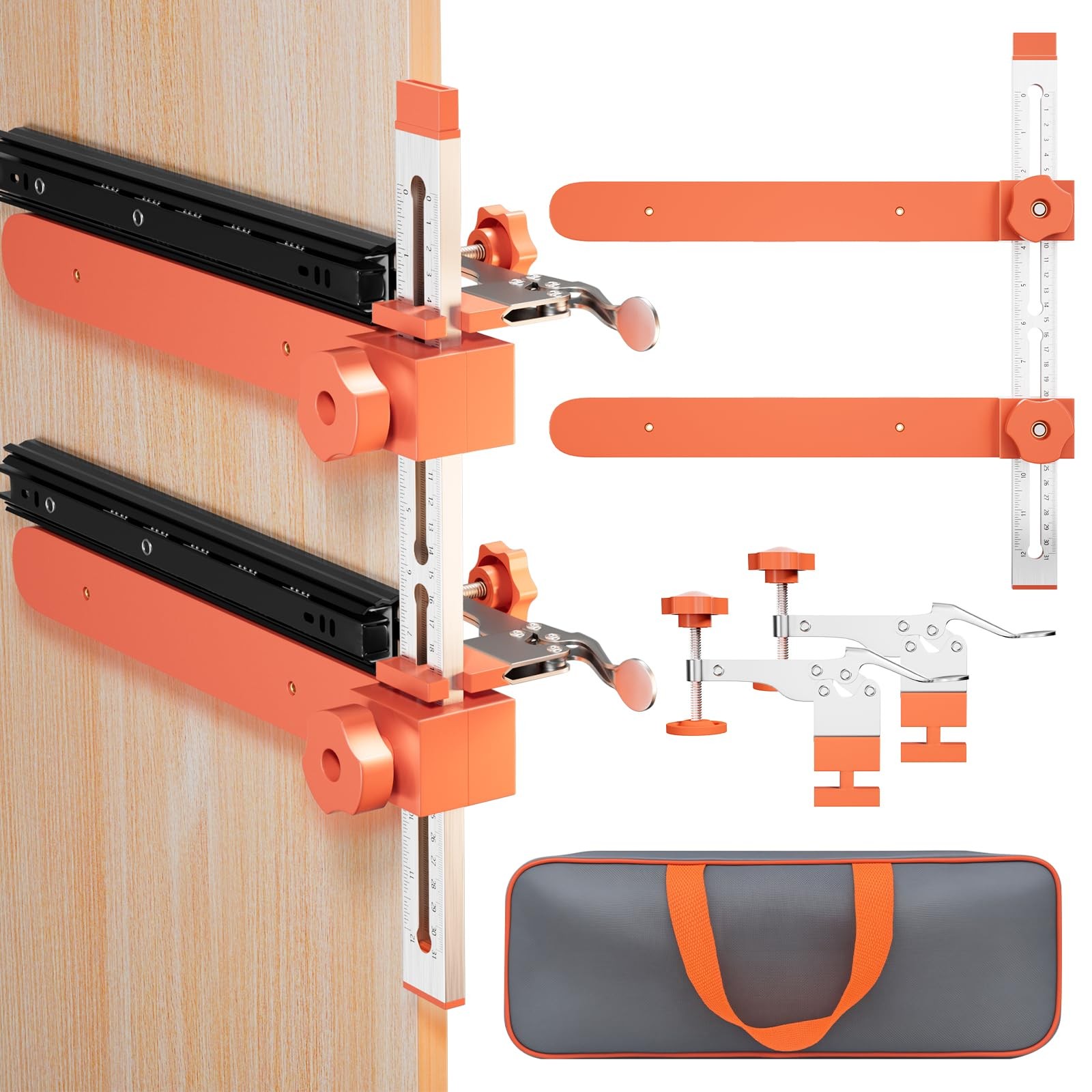 2.0 Adjustable Drawer Slide Jig With Toggle Clamp & Magnetic Arm, Precision C…