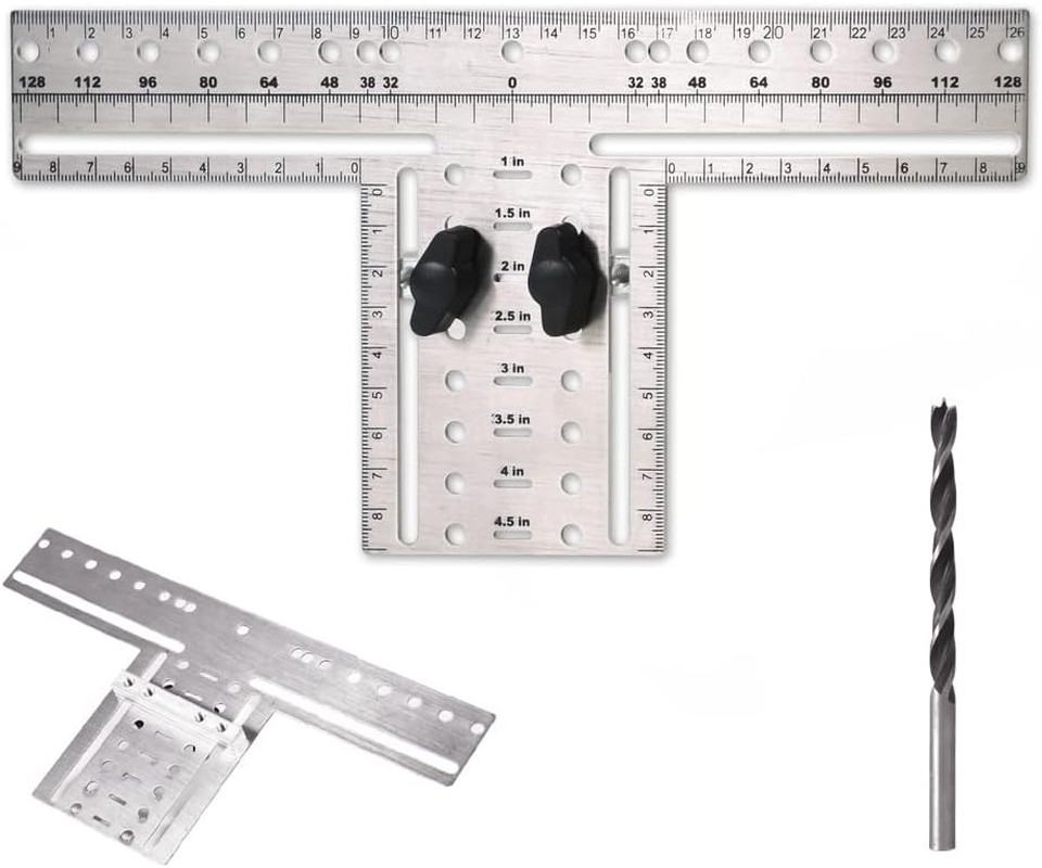 Cabinet Pull Metal Template， Handle Drill Mounting Template for Cabinet Doors an