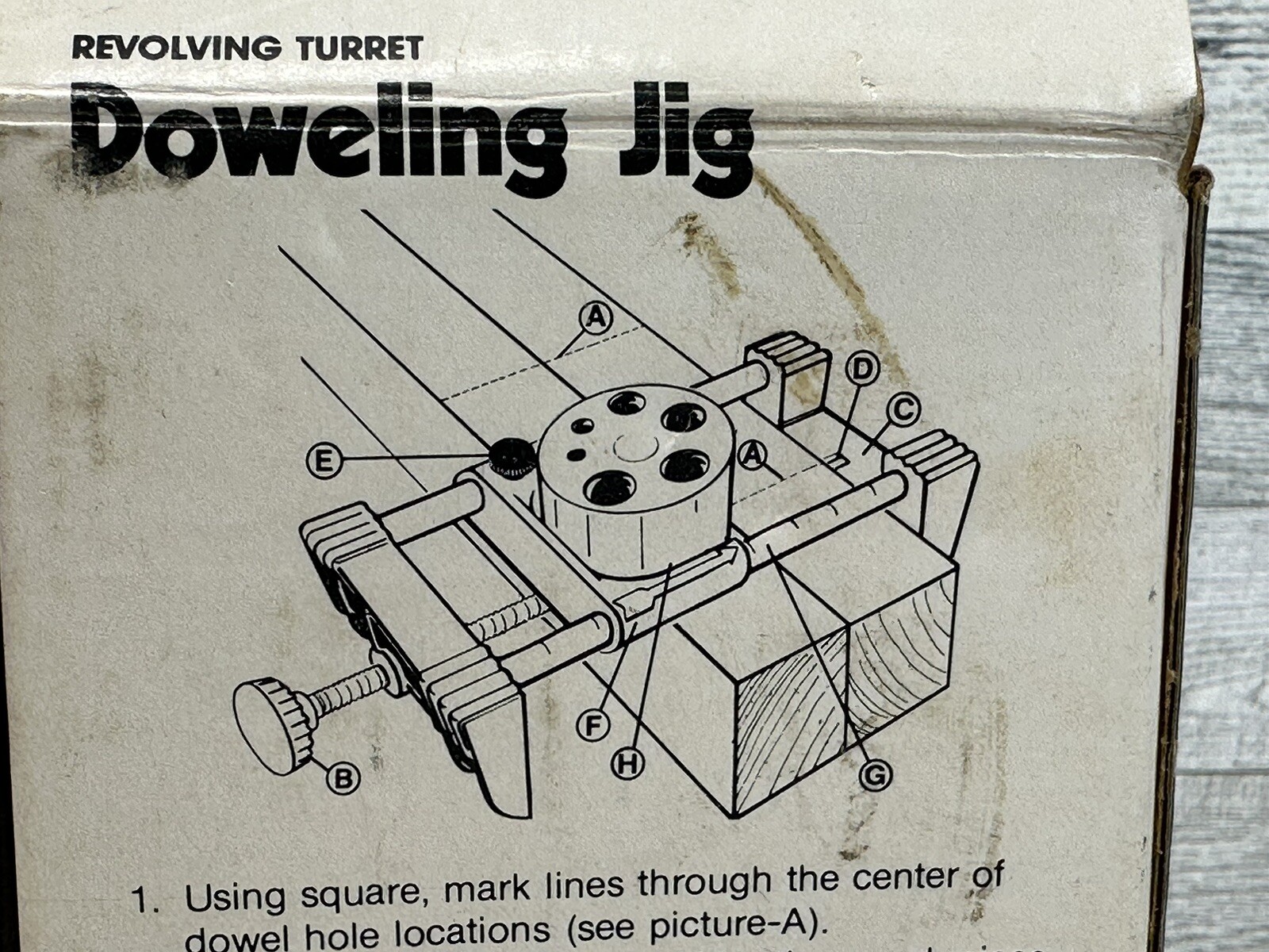 VTG Doweling Jig No. 840 Revolving Turret General Original Box Made In USA 1985
