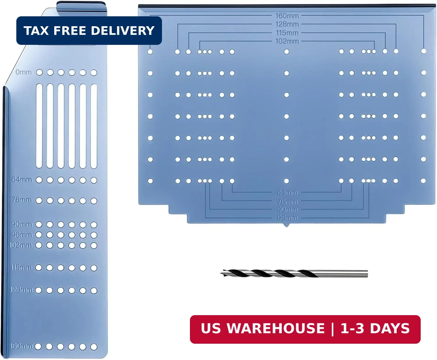 Kitchen Cabinet Pulls Installation Jig Drill Mounting Template for Cab