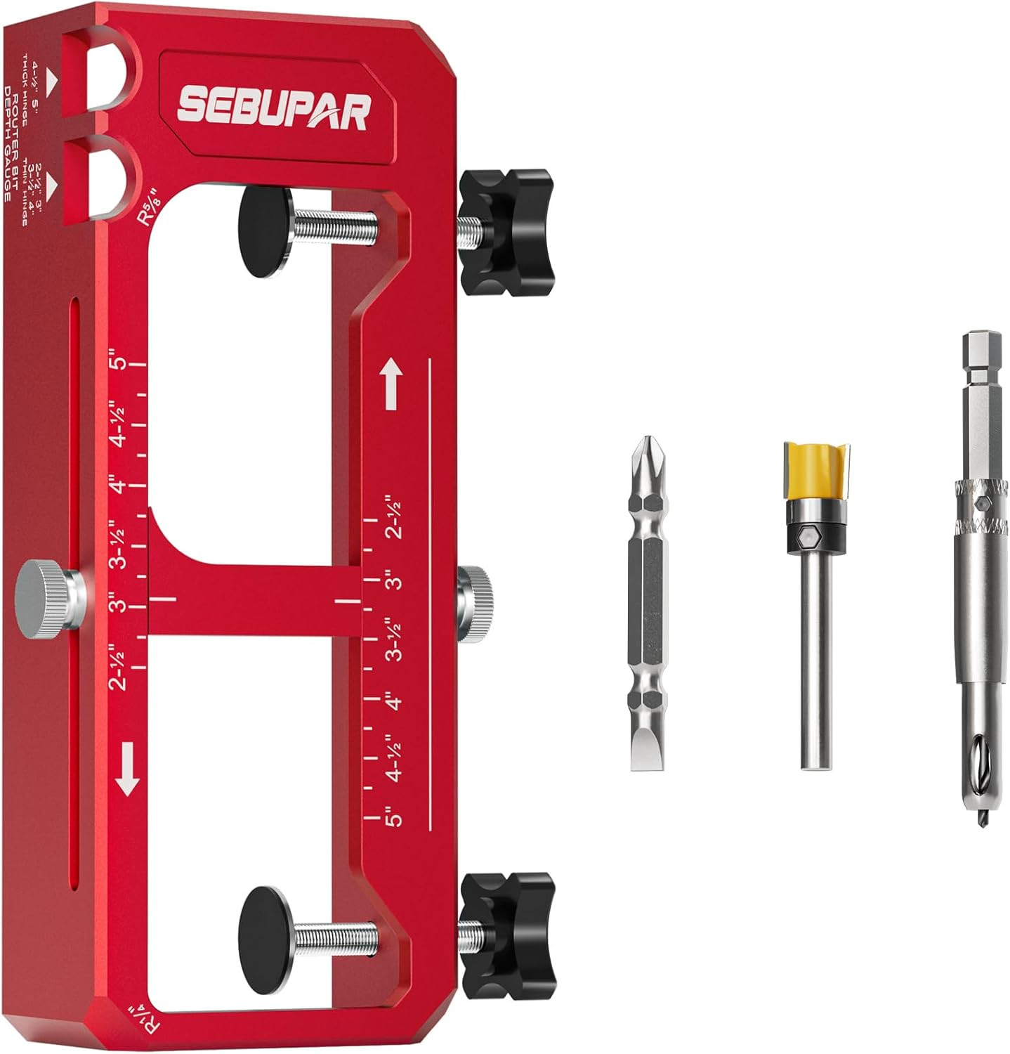 Door Hinge Jig, Aluminum Alloy Router Template Kit, Adjustable Mortise Jig for 2