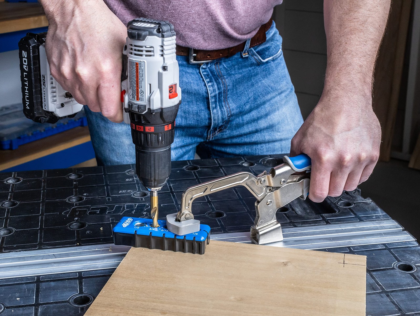 Kreg Portable Drilling Guide – 6 Hardened Drill Guides for Carpentry – Craftsman
