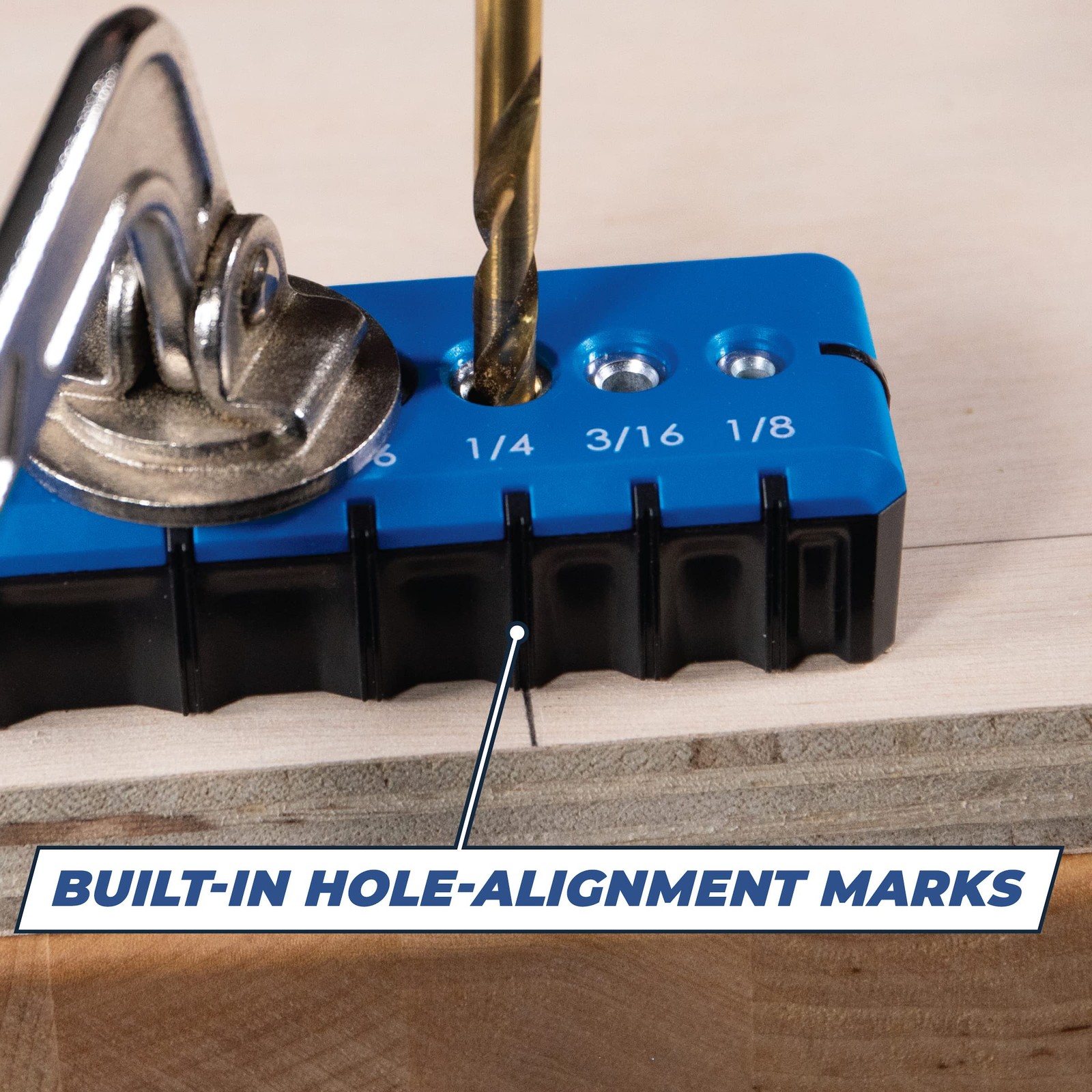 Kreg Portable Drilling Guide – 6 Hardened Drill Guides for Carpentry – Craftsman