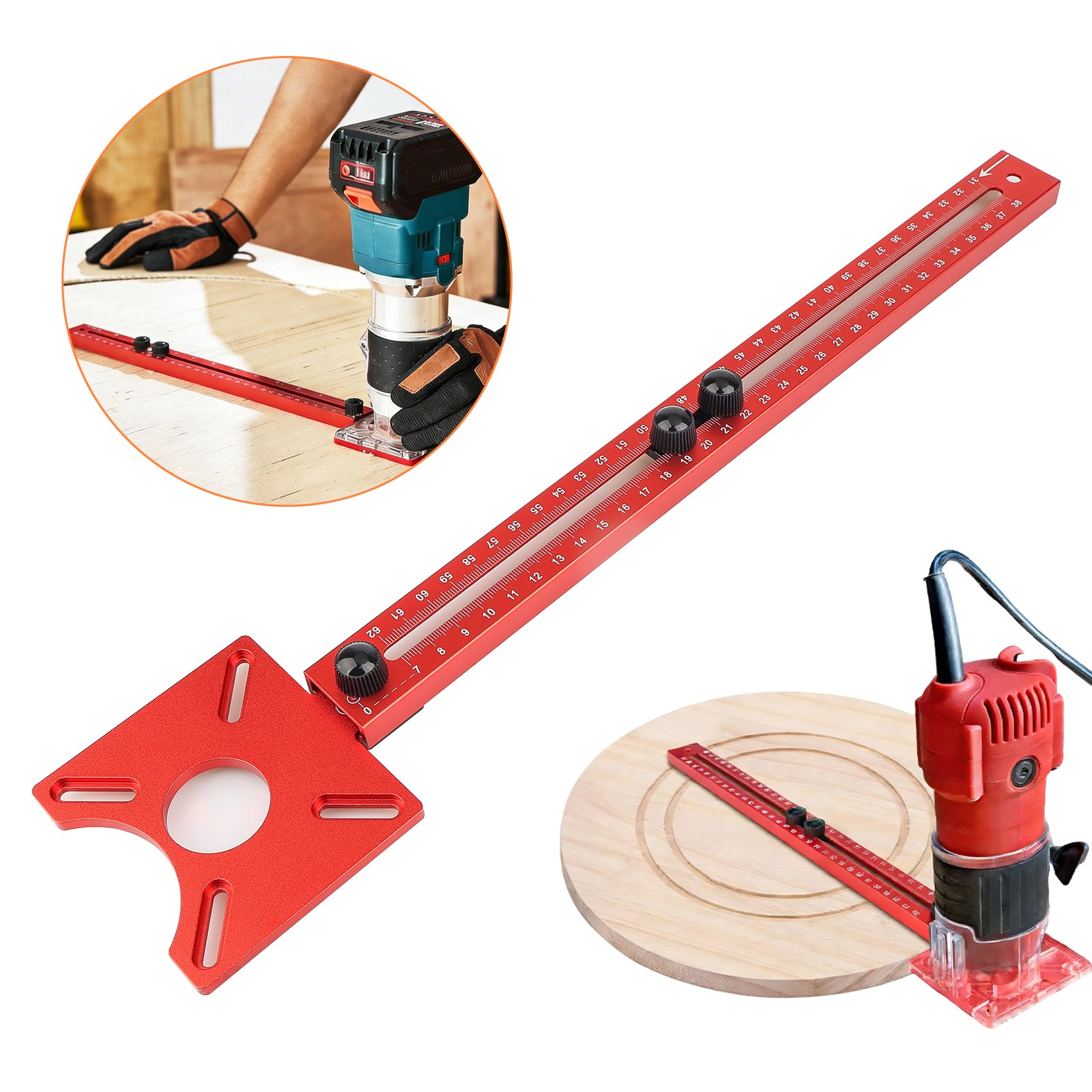 Multifunctional Router Circle Cutting Jig 4 in 1 Router Milling Groove Bracket