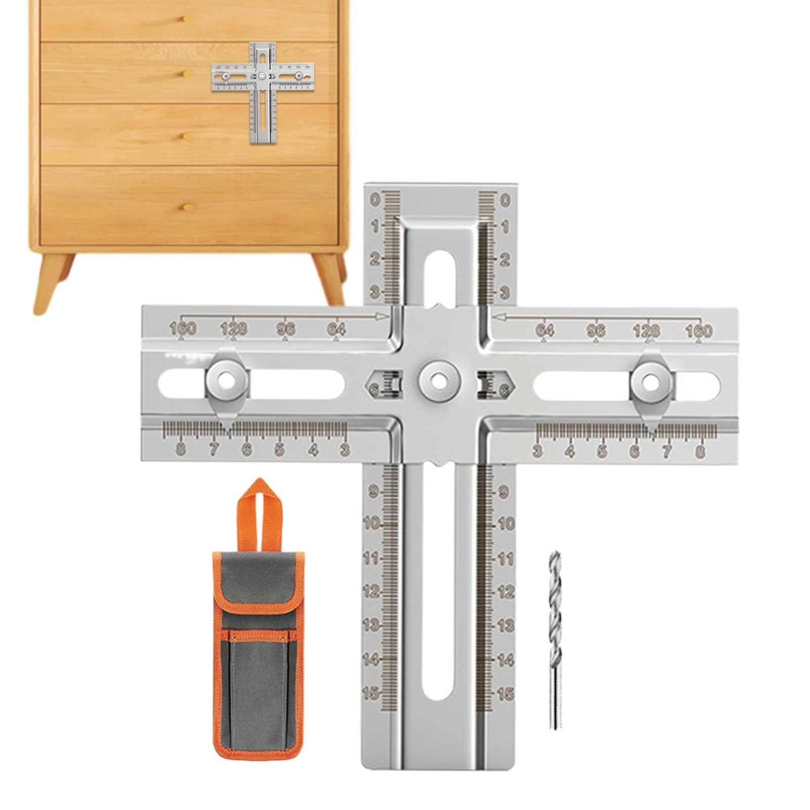 Cabinet Handle Jig DIY Stainless Steel Convenient Template Tool Handle