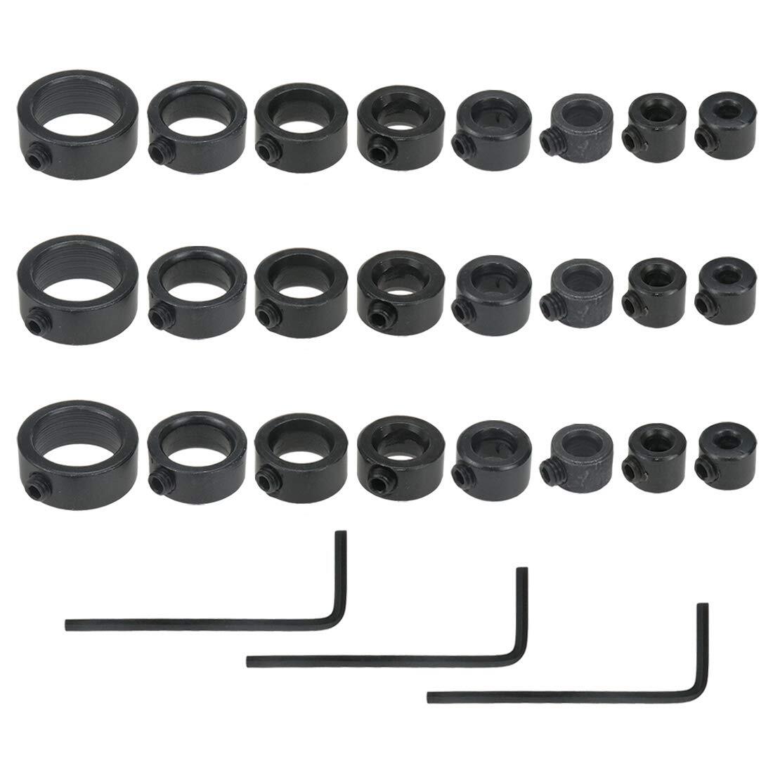 Drill Bit Stop Collar Set 3 Sets Of Drill Stop Collar Set Woodworking Ring Locat