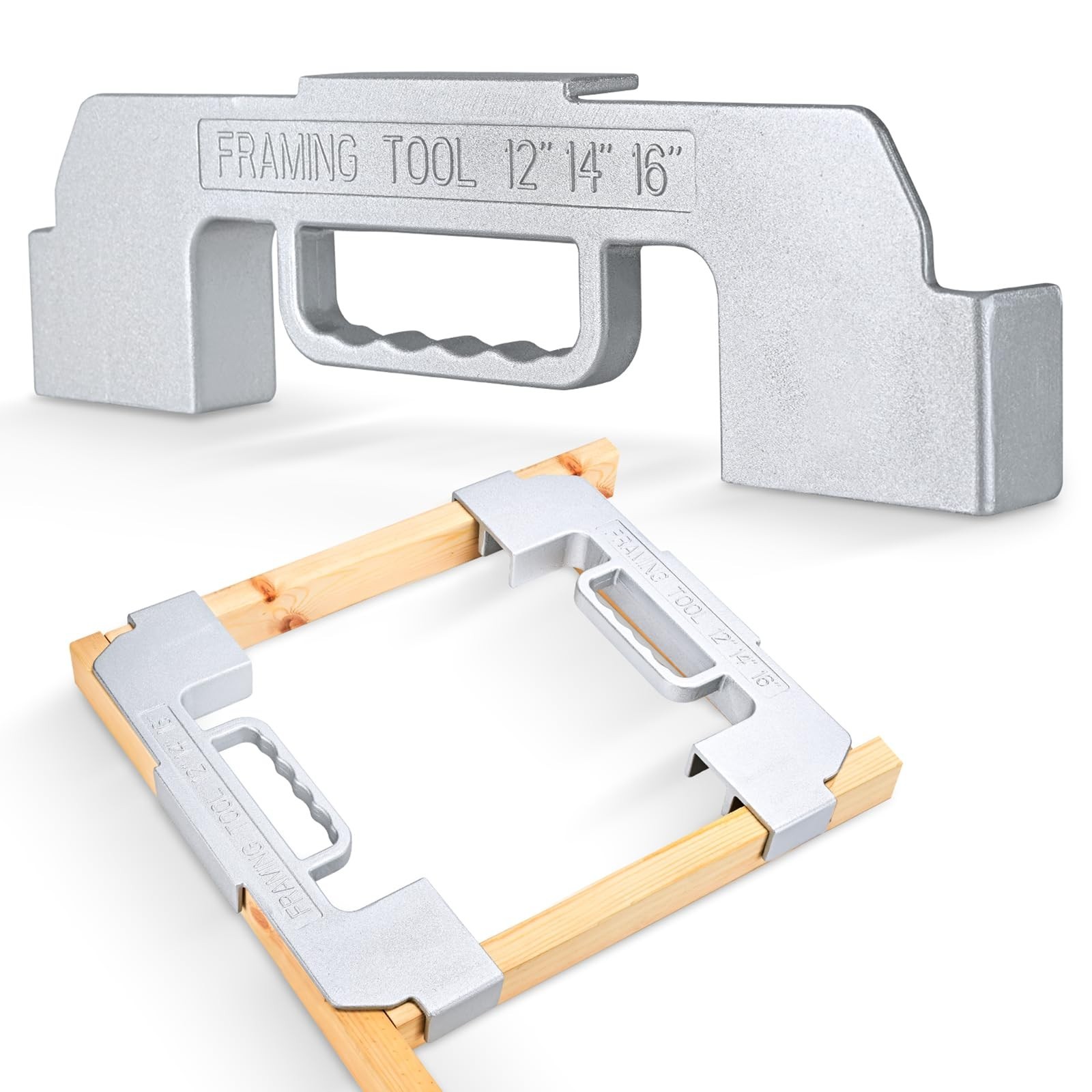 3-in-1 Framing Jig Tool Set, 12″-16″ On-Center Layout, Solid Cast Aluminum, Univ