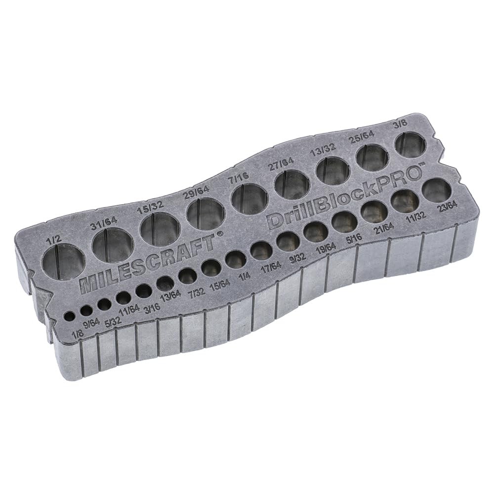 Milescraft Drill Block Pro Metal 25 Guides 1/8 to 1/2