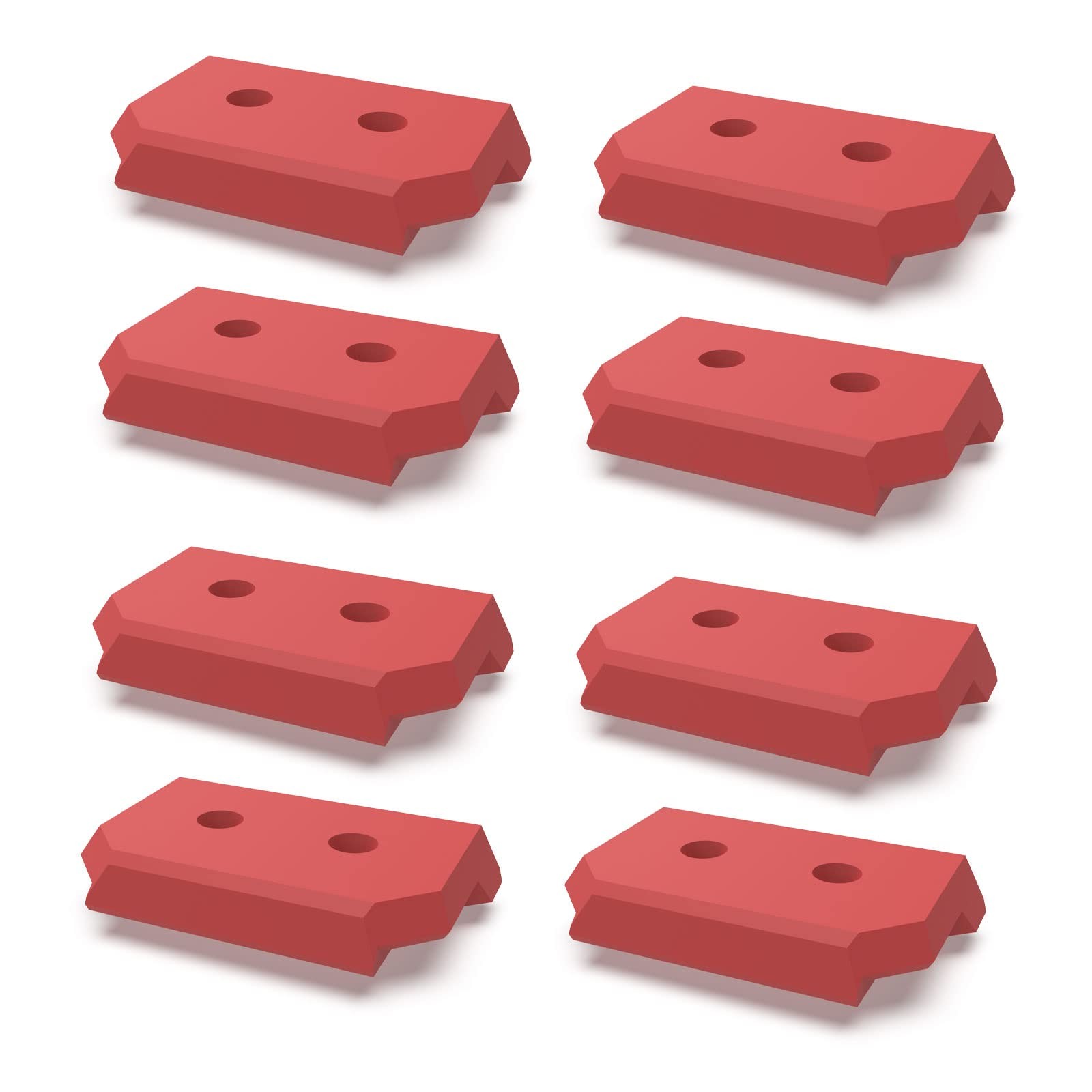 JILINWEI 8 Pcs Mounting Feet for Milwaukee Packout,Mounting Plate Red
