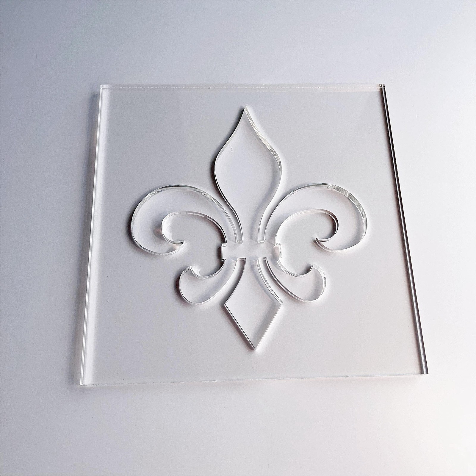 Fleur de Lis Router Template Clear Acrylic Template Woodworking Tool