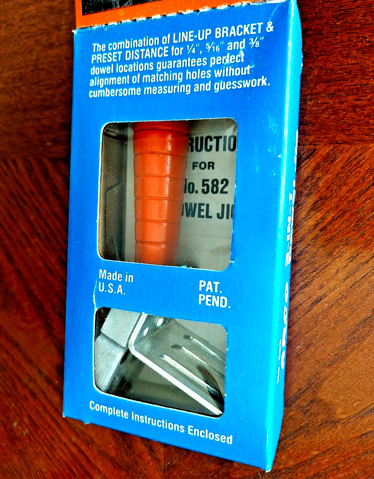 ARCO No 582 3-IN-1 DOWEL JIG For 1/4″-5/16″- 3/8″ Dowels New In Box USA Made NIB