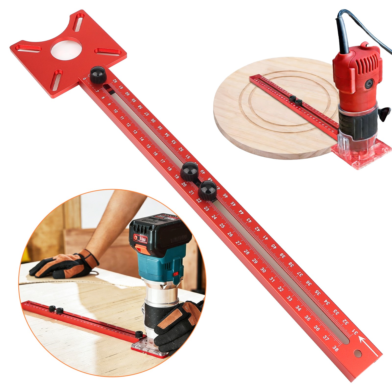 Router Milling Groove Bracket Circle Cutting Jig Multifunctional Wood Tool