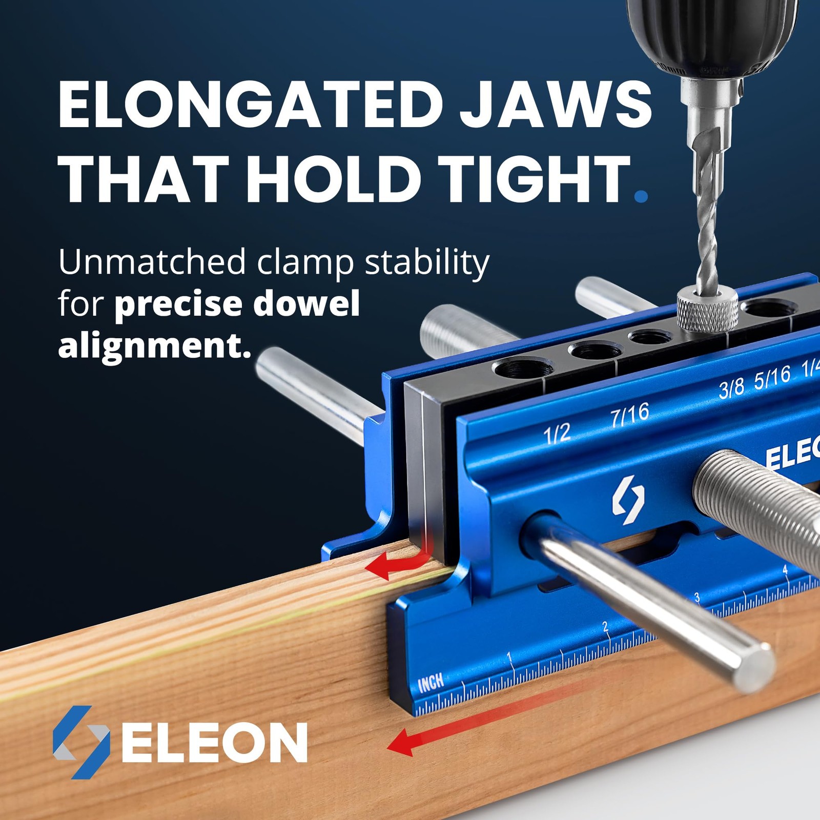 – Self Centering Dowel Jig with Elongated Jaws and Extra Wide Clamp – Precisi…