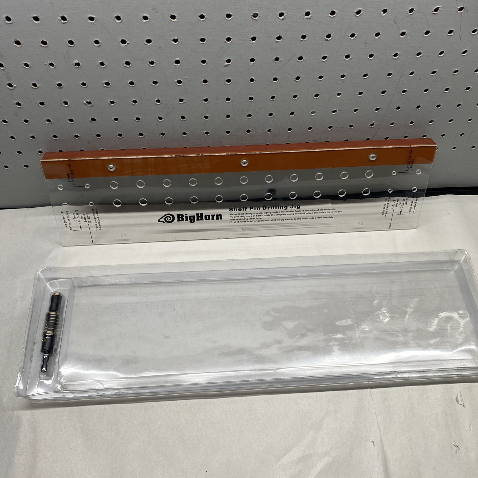 Shelf Pin Drilling Jig 1/4 In