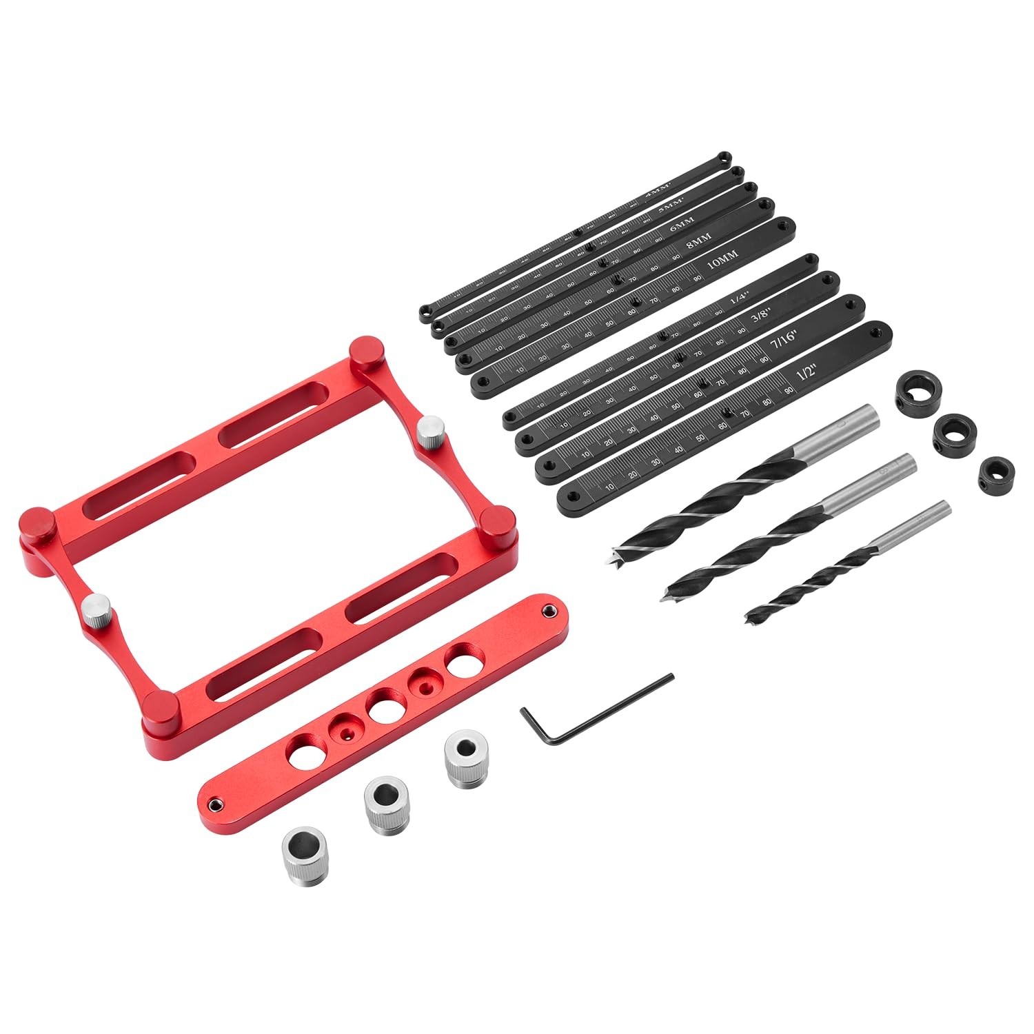 Woodworking Dowel Jig Tool – Self-Centering Locator, Hole Drill Guide & Marking