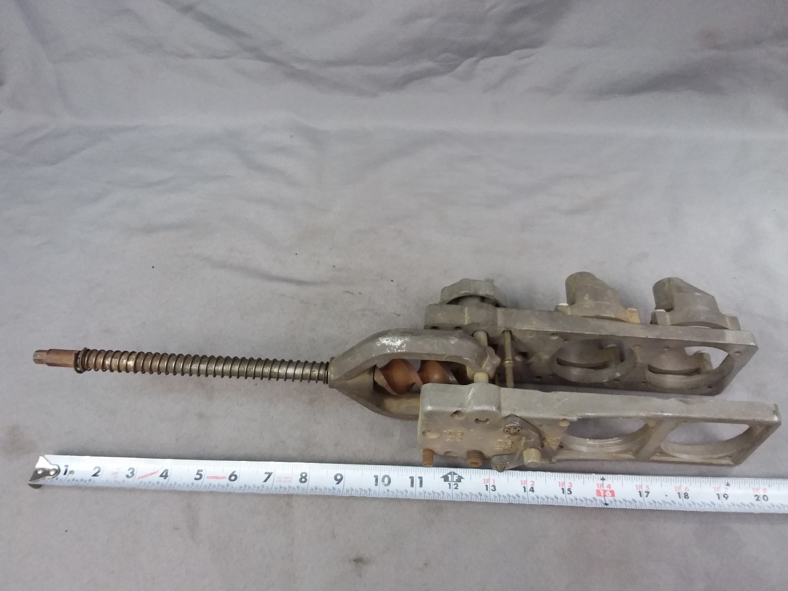 Vintage Industrial All Metal Door Knob Lock Deadbolt Installation Drilling Jig