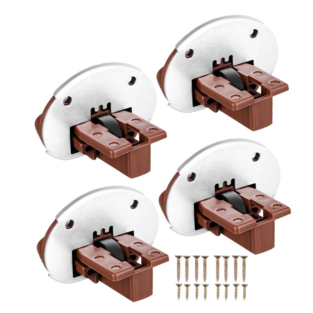 4 Sets Drawer Mounting Hardware Set Reusable Plastic Rollers Smooth Glide Silver