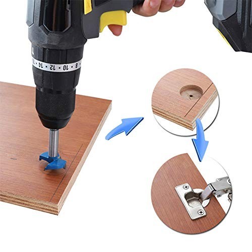 35mm Concealed Hinge Jig Kit Woodworking Drill Set for Door Cabinets