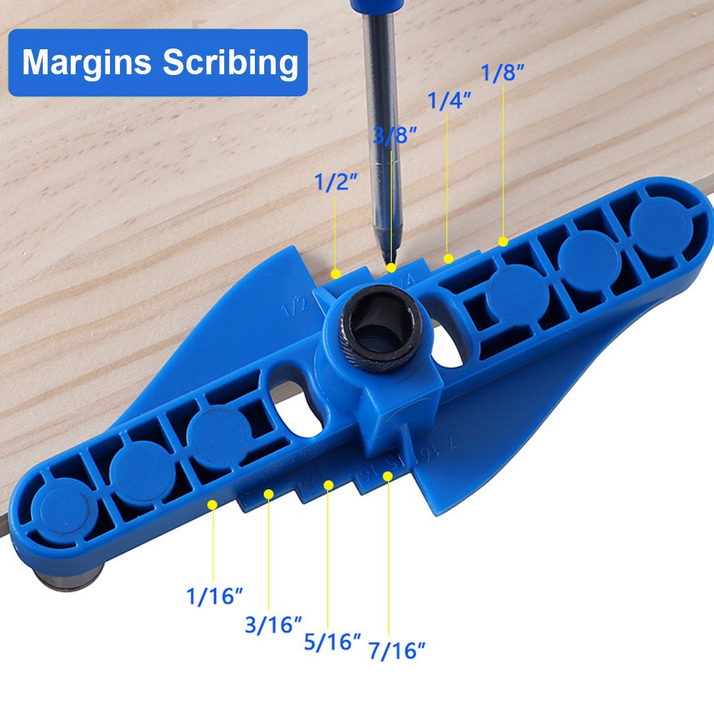 Dowel Jig 2 in 1 Self Centering Dowel Jig Kit Straight Hole Punch Positioner