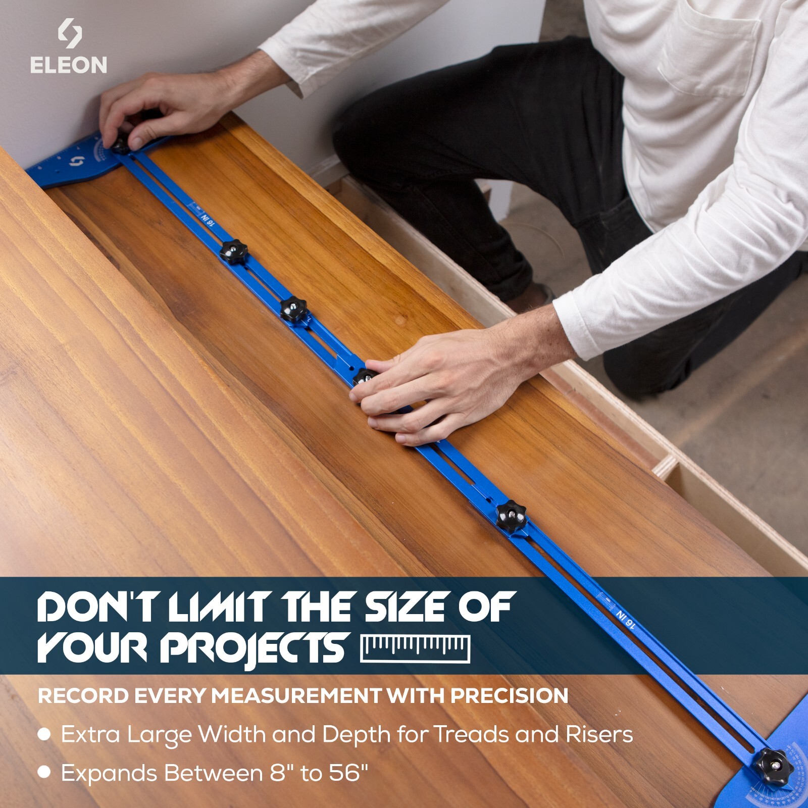 Stair Tread Template Tool Aluminum Alloy Jig Accurately Measuring Angle Length