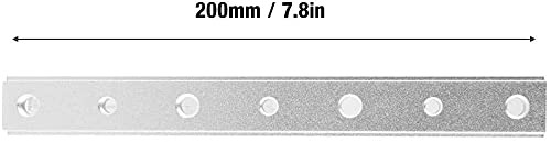 200mm Aluminum Alloy TTrack Miter Slider Fixture Rail M6+M8 Threads