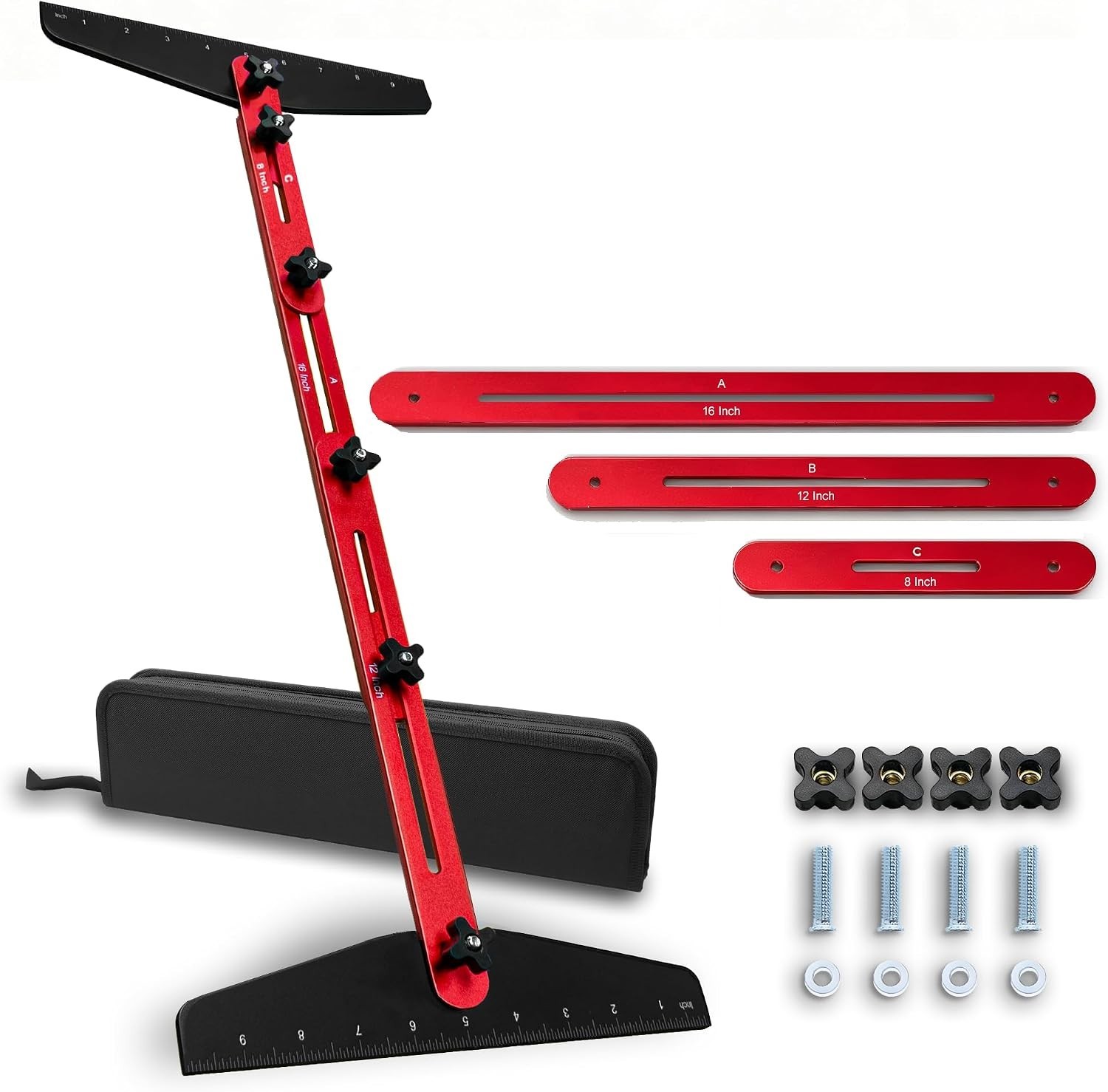 Stair Tread Template Tool, 8″ to 60″ Aluminum Stair Tread Jig for Accurately Mea