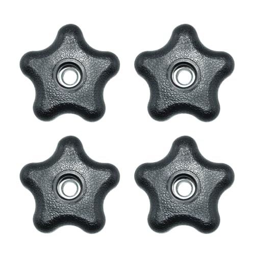 4 Pieces 5/16″-18 Female Thread 5 Star Knobs Nylon Clamping Knob Jig Knobs
