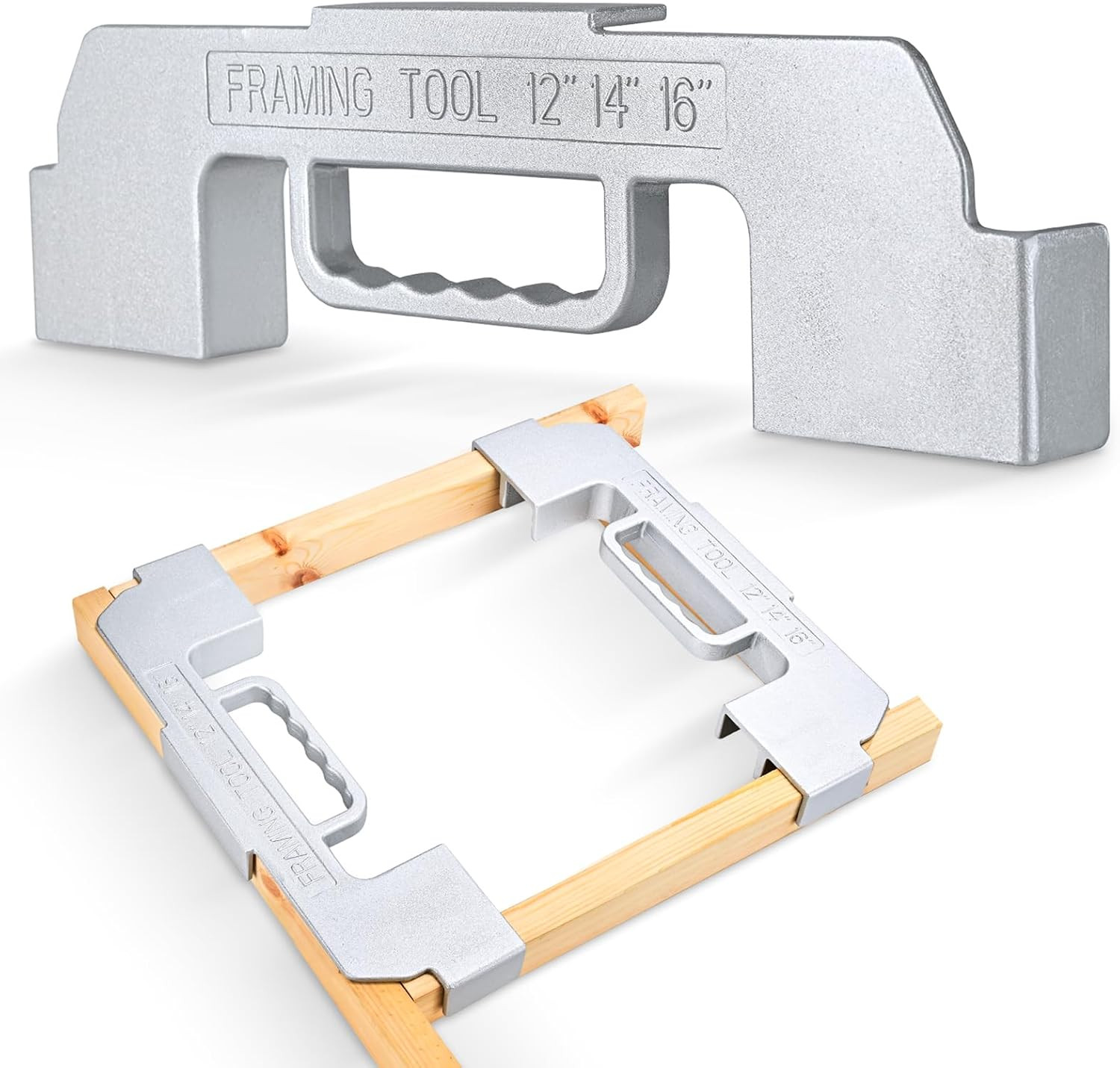 3 in 1 Framing Jig Tools,12″,14″,16″ On-Center Stud Layout;100% Solid Cast