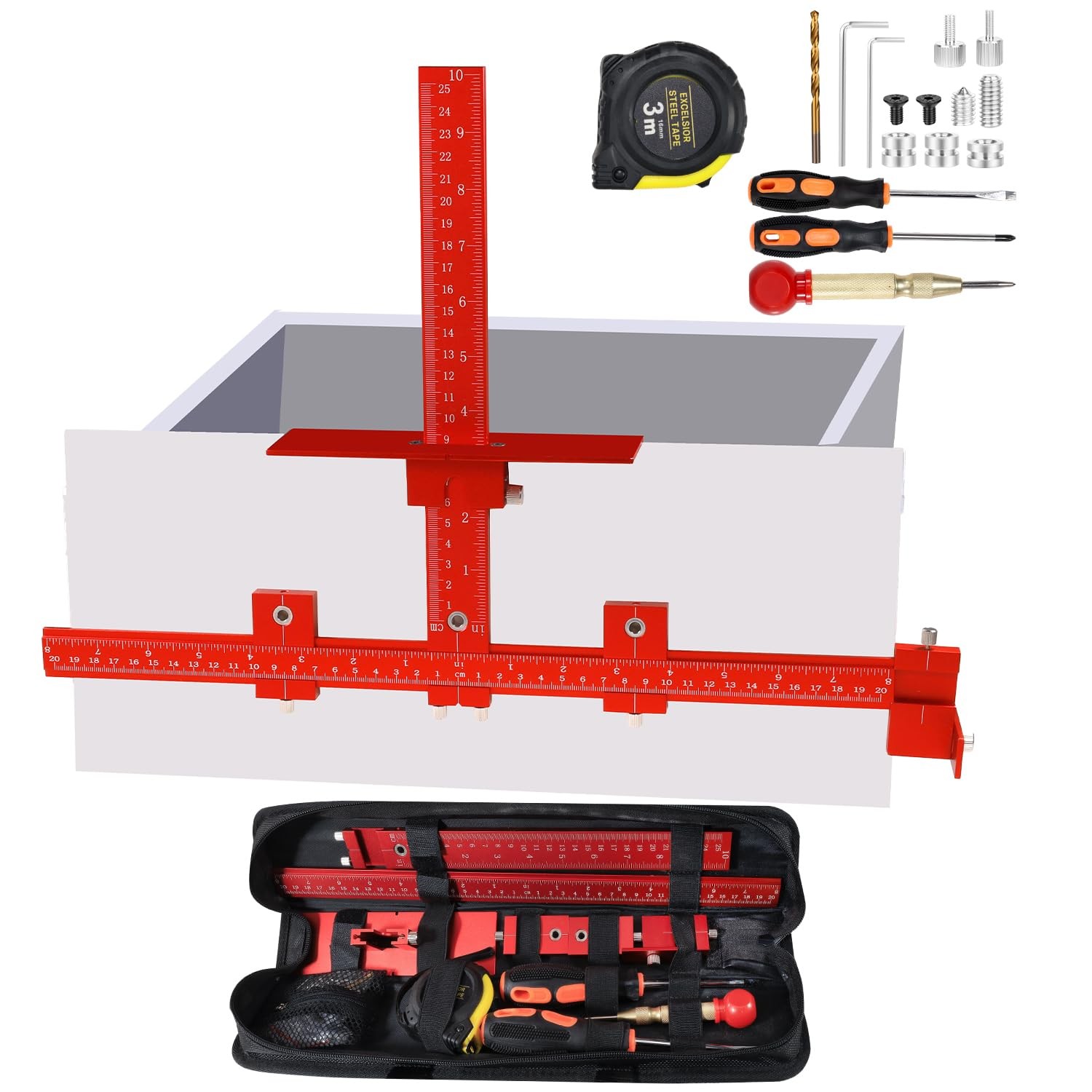 New Cabinet Hardware Jig Tool Set – Aluminum Alloy Cabinet Handle Jig – with …