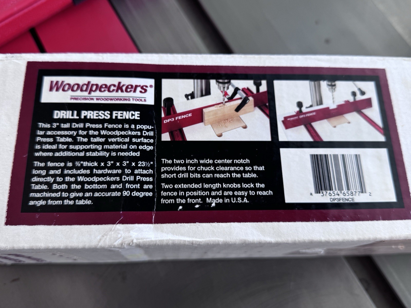 Woodpeckers DP3 Drill Press Fence (23.5x3x3 in)